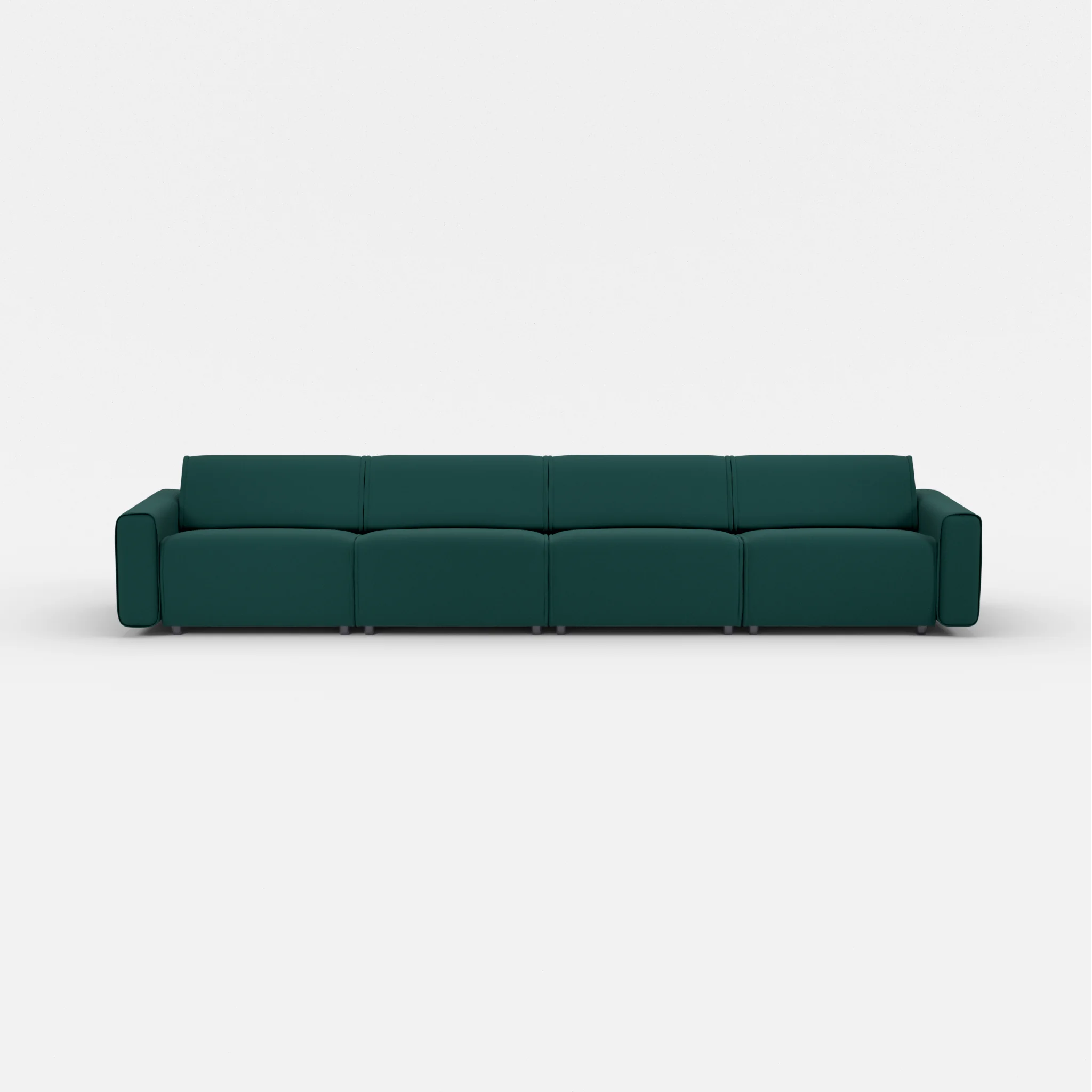 4 Sitzer Sofa Belleform mit breiter Armlehne 3 dama0073 in Petrol von vorne
