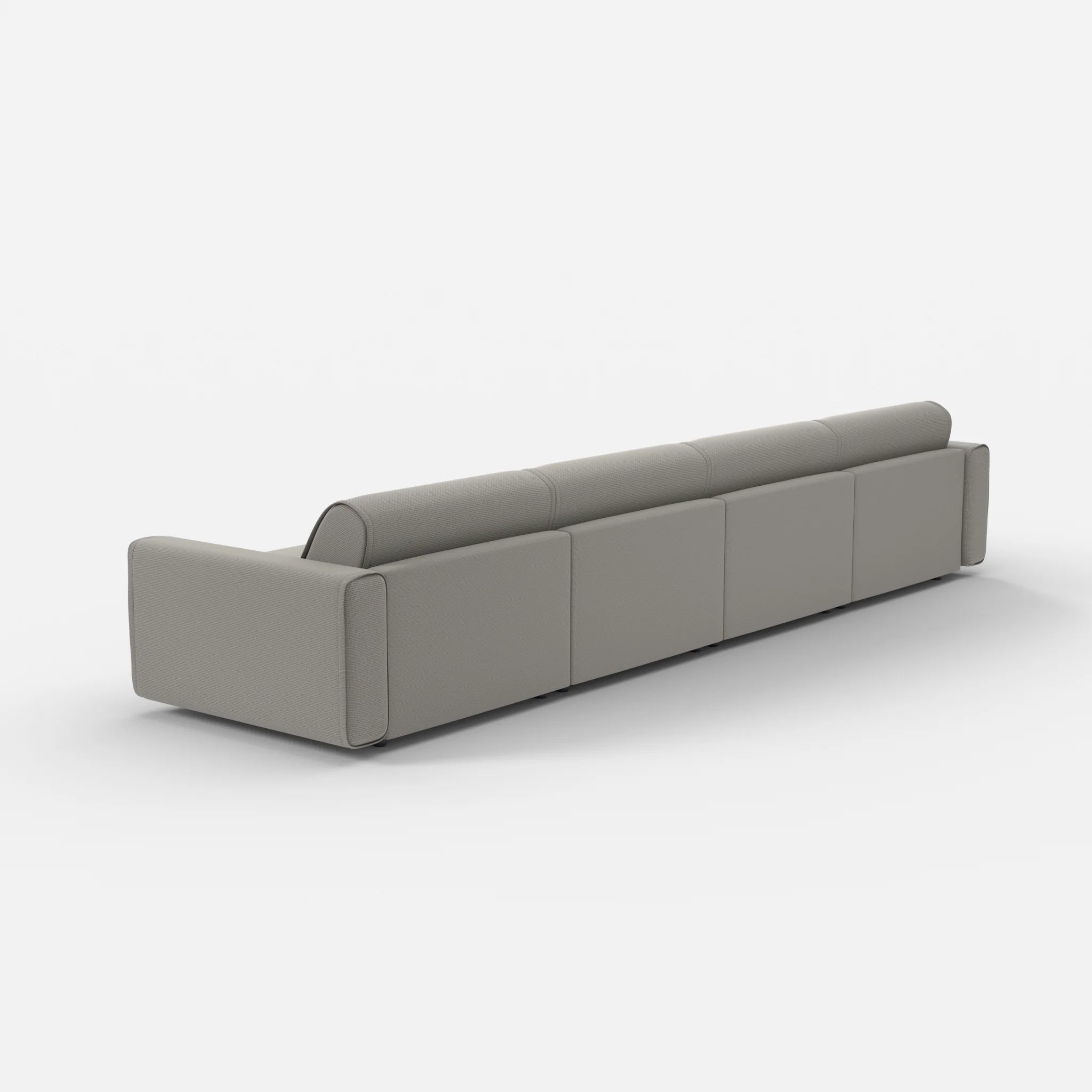 4 Sitzer Sofa Belleform mit breiter Armlehne 3 nabucco1003 in Hellgrau von hinten