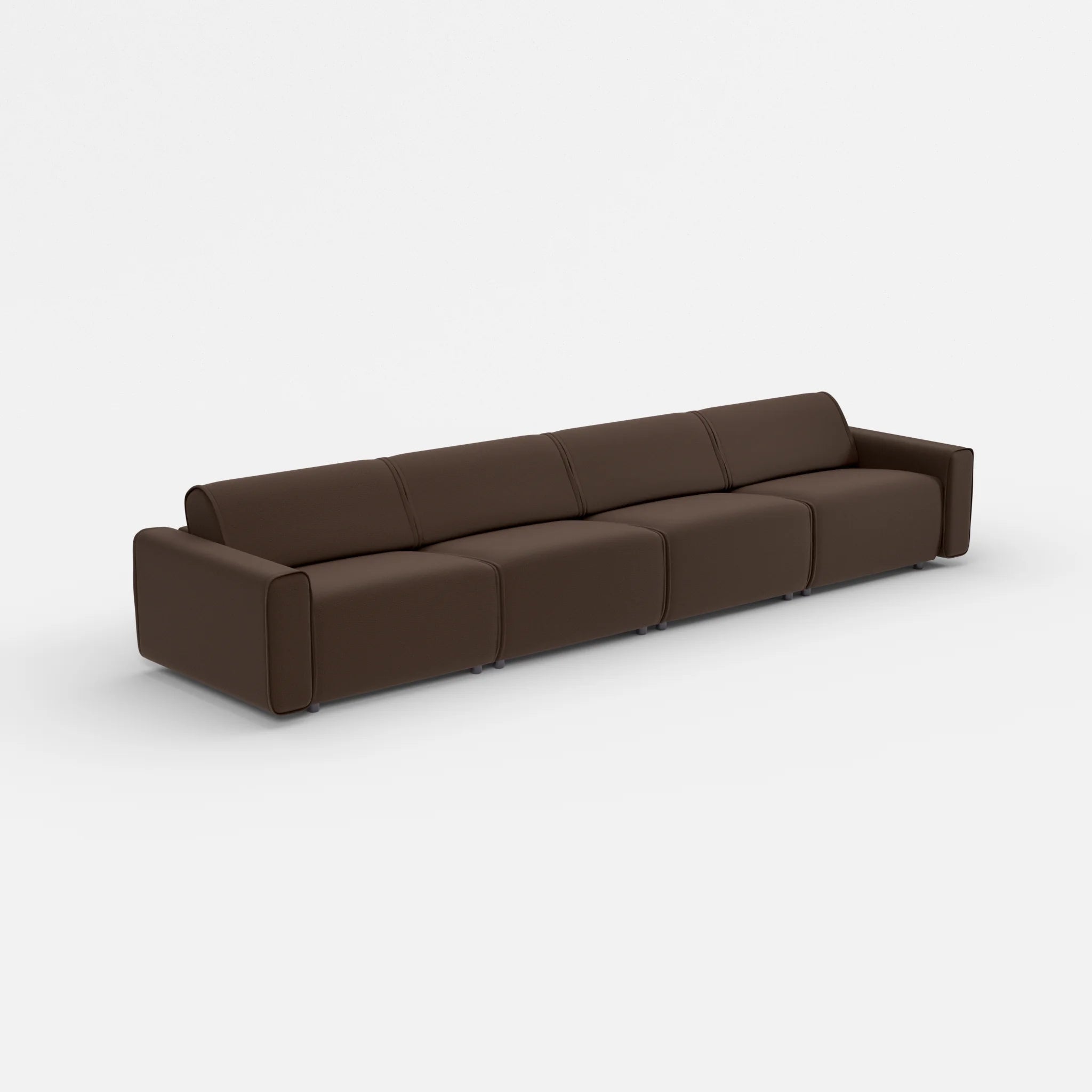 4 Sitzer Sofa Belleform mit breiter Armlehne 3 nabucco2022 in Dunkelbraun von der Seite