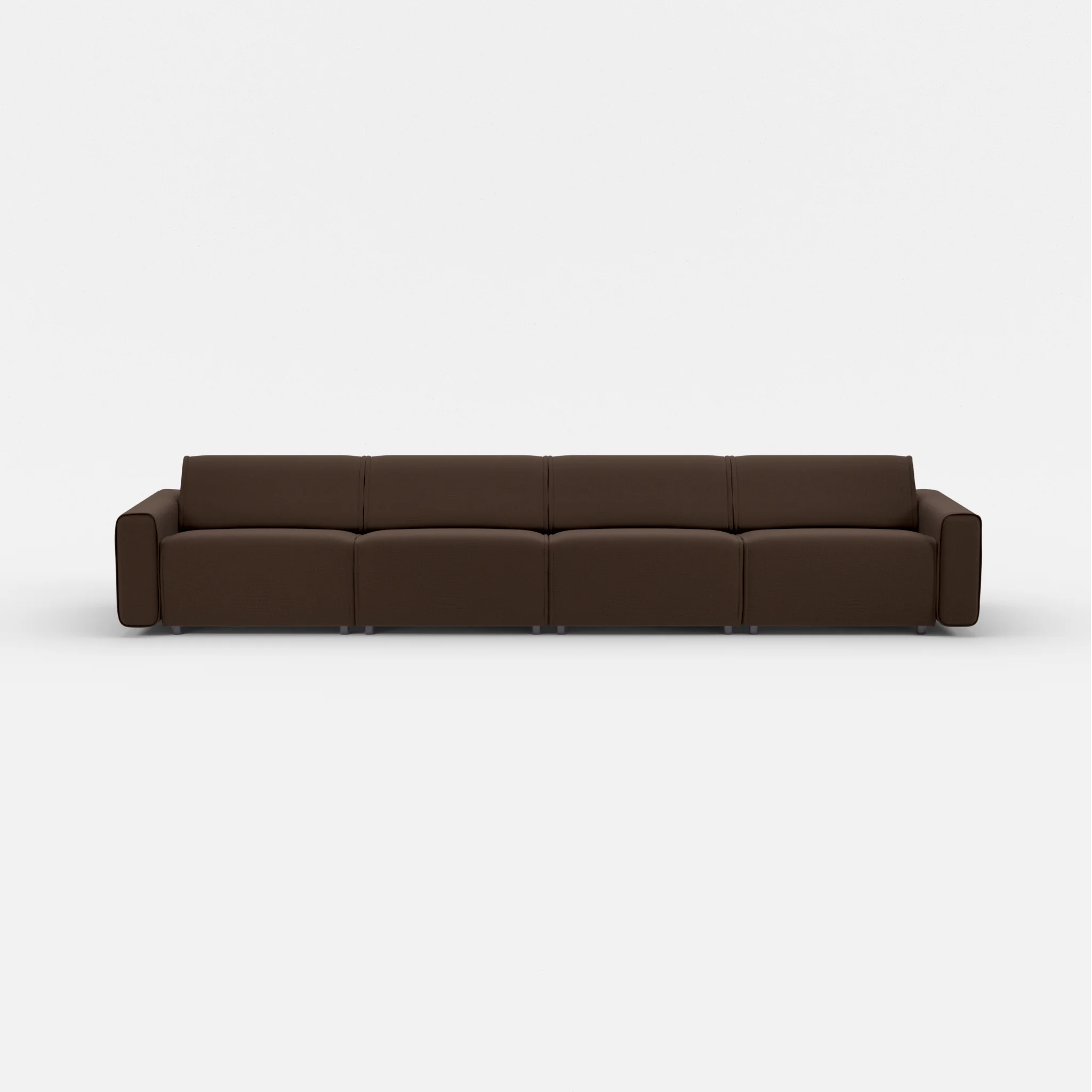 4 Sitzer Sofa Belleform mit breiter Armlehne 3 nabucco2022 in Dunkelbraun von vorne
