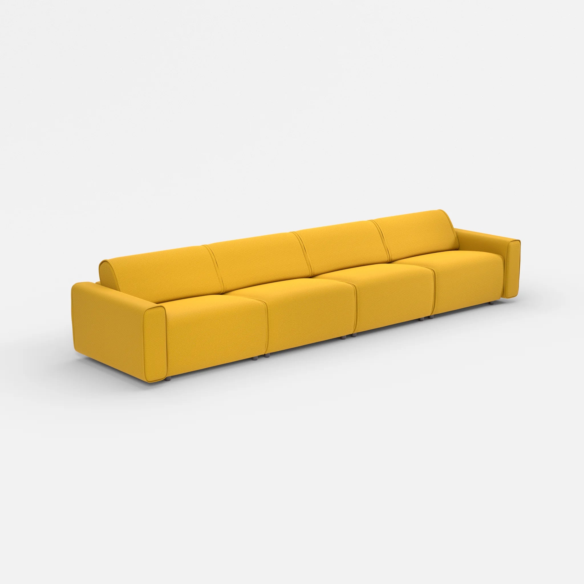 4 Sitzer Sofa Belleform mit breiter Armlehne 3 nabucco3019 in Curry von der Seite