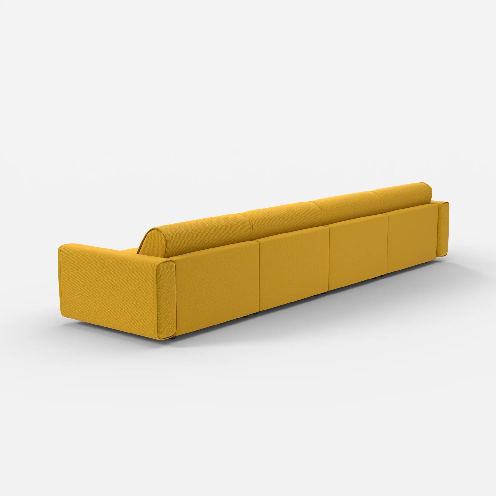 4 Sitzer Sofa Belleform mit breiter Armlehne 3 nabucco3019 in Curry von hinten