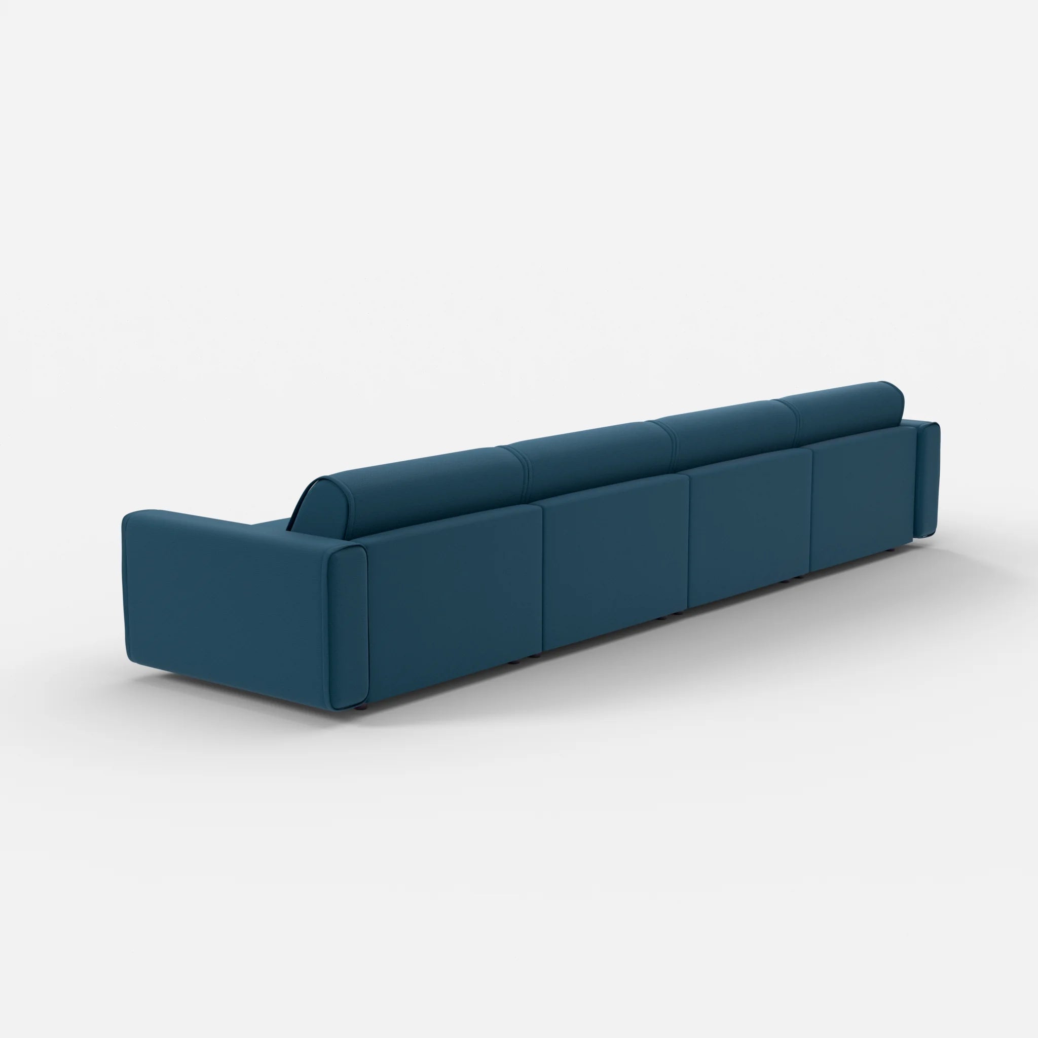 4 Sitzer Sofa Belleform mit breiter Armlehne 3 nabucco6075 in Blau von hinten