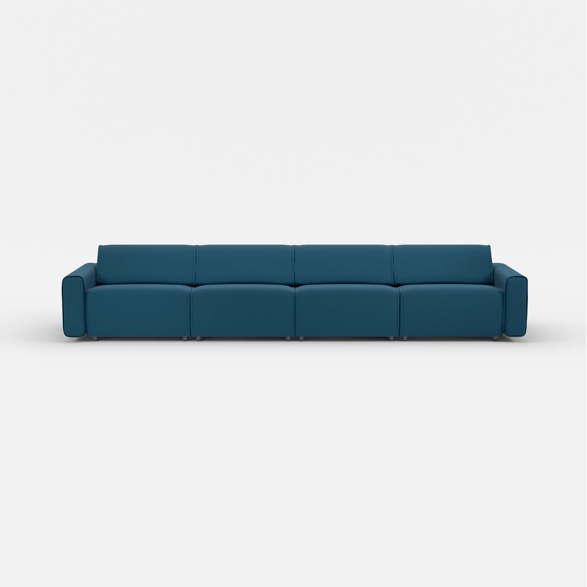 4 Sitzer Sofa Belleform mit breiter Armlehne 3 nabucco6075 in Blau von vorne