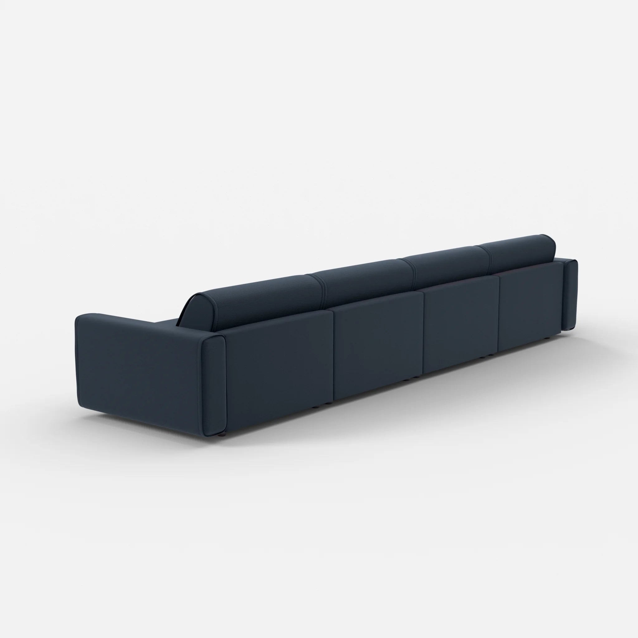 4 Sitzer Sofa Belleform mit breiter Armlehne 3 nabucco6098 in Dunkelblau von hinten