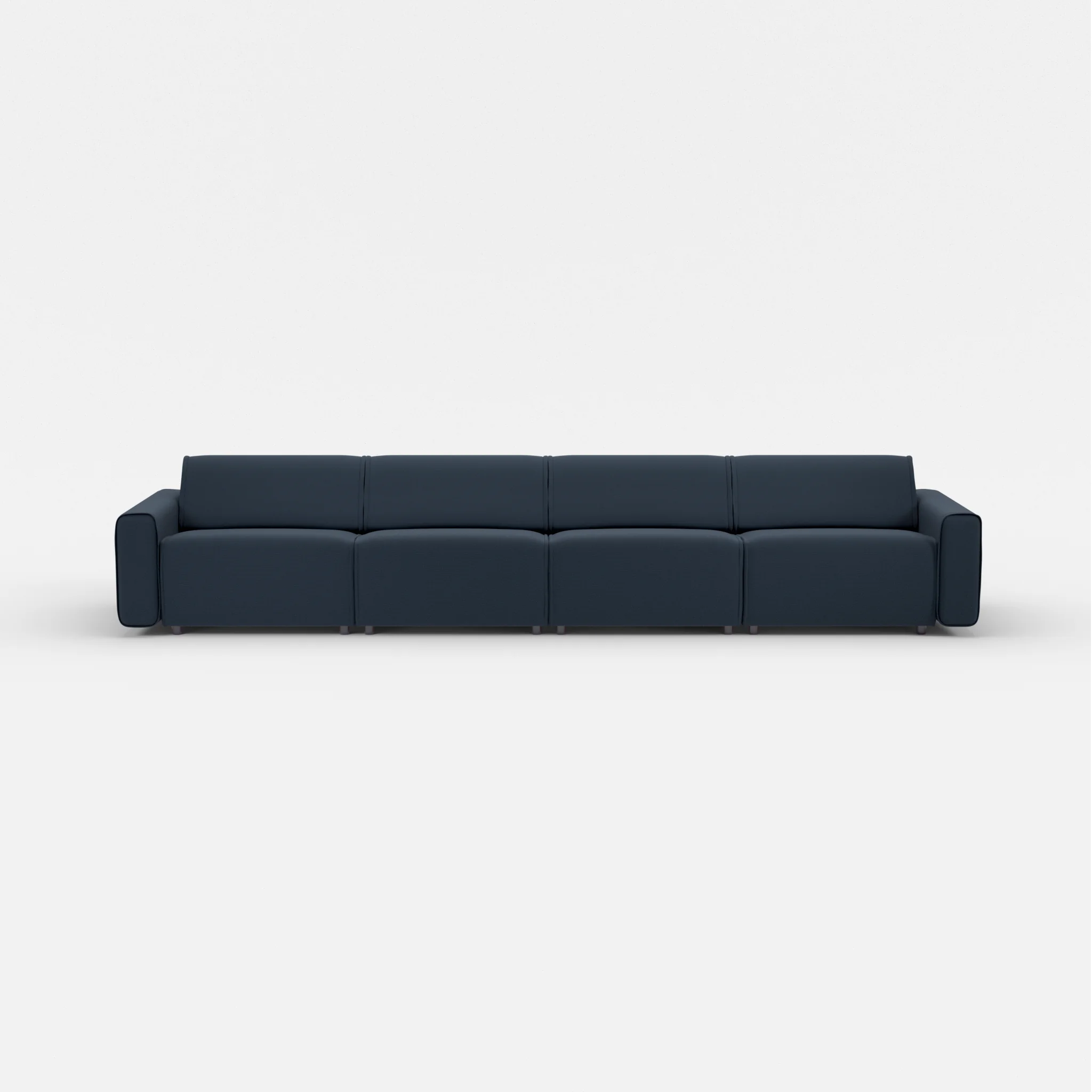 4 Sitzer Sofa Belleform mit breiter Armlehne 3 nabucco6098 in Dunkelblau von vorne