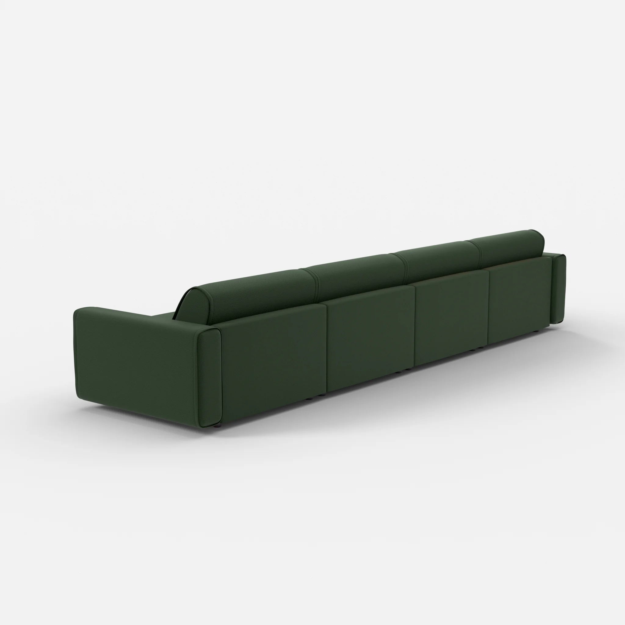 4 Sitzer Sofa Belleform mit breiter Armlehne 3 nabucco7029 in Dunkelgrün von hinten