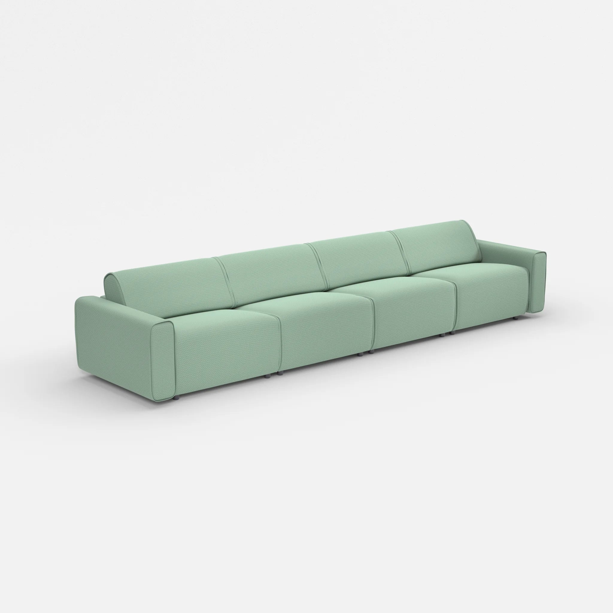 4 Sitzer Sofa Belleform mit breiter Armlehne 3 nabucco7030 in Türkis von der Seite
