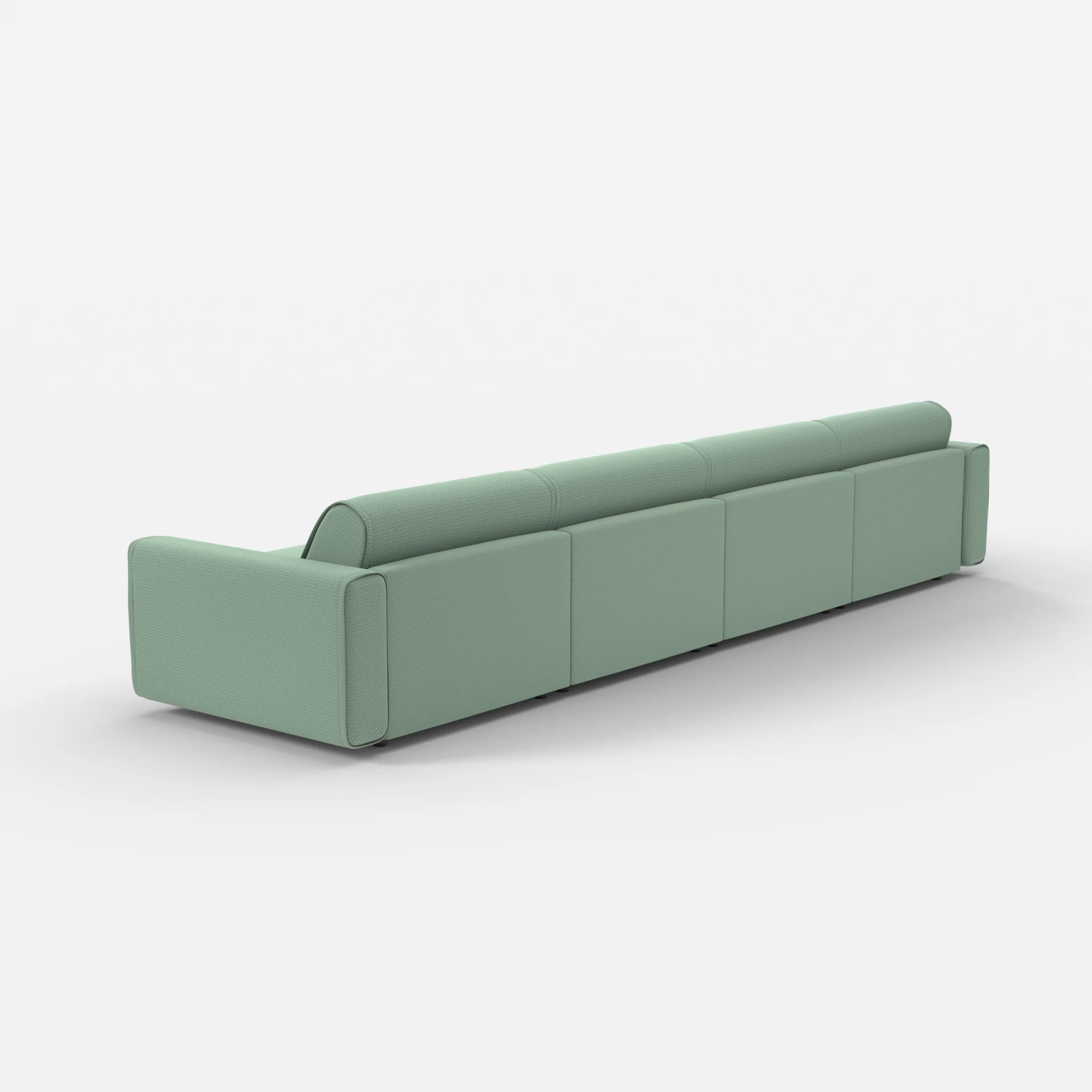 4 Sitzer Sofa Belleform mit breiter Armlehne 3 nabucco7030 in Türkis von hinten