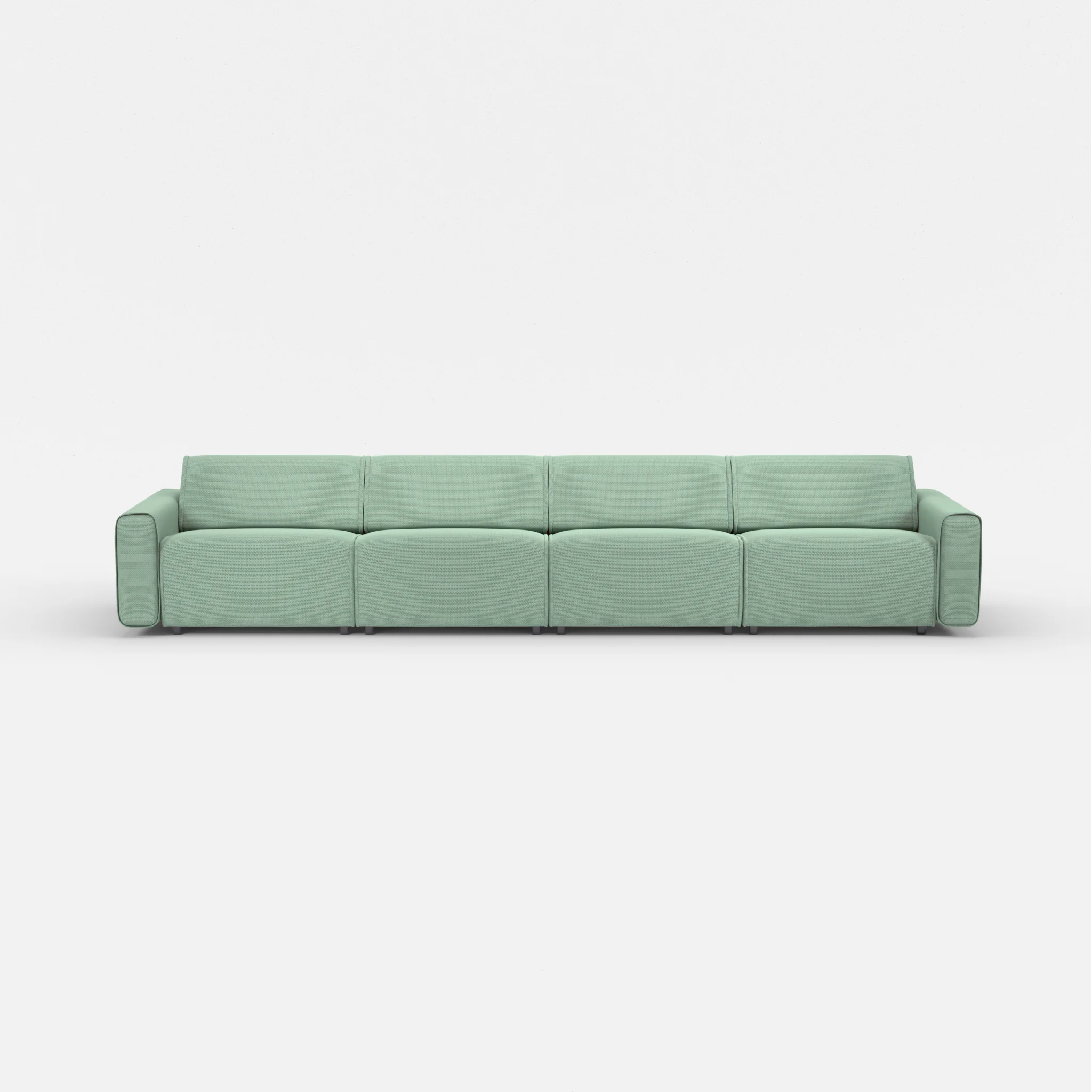 4 Sitzer Sofa Belleform mit breiter Armlehne 3 nabucco7030 in Türkis von vorne