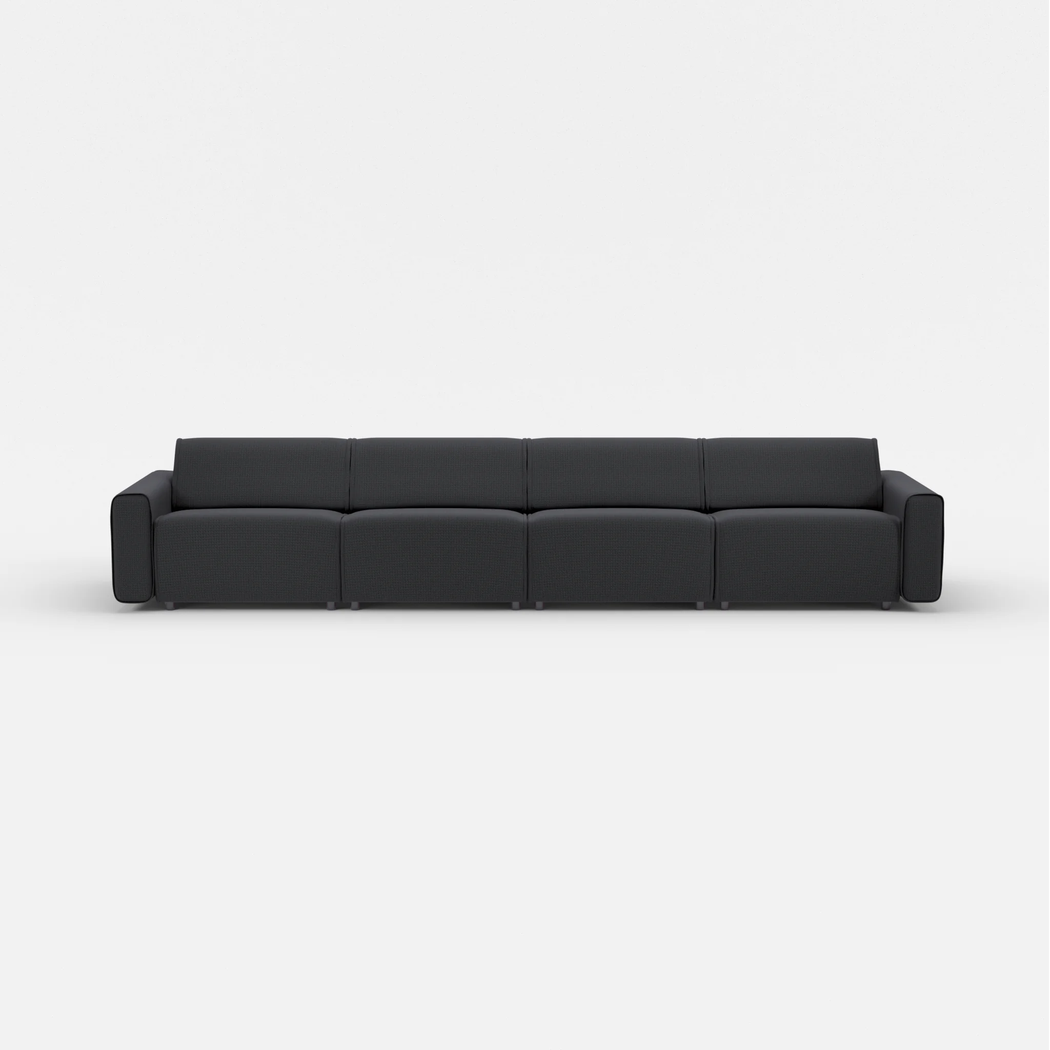 4 Sitzer Sofa Belleform mit breiter Armlehne 3 nabucco8019 in Anthrazit von vorne