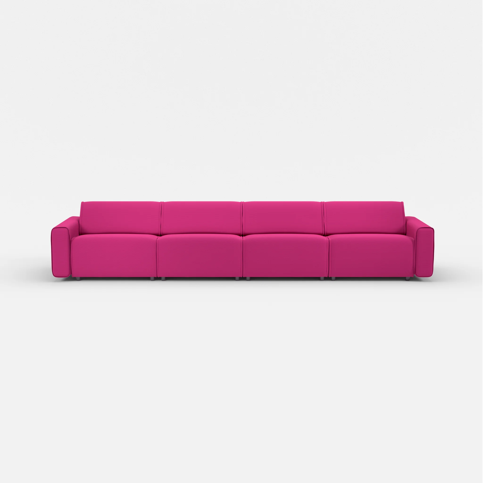 4 Sitzer Sofa Belleform mit breiter Armlehne 3 novummagenta in Magenta von vorne