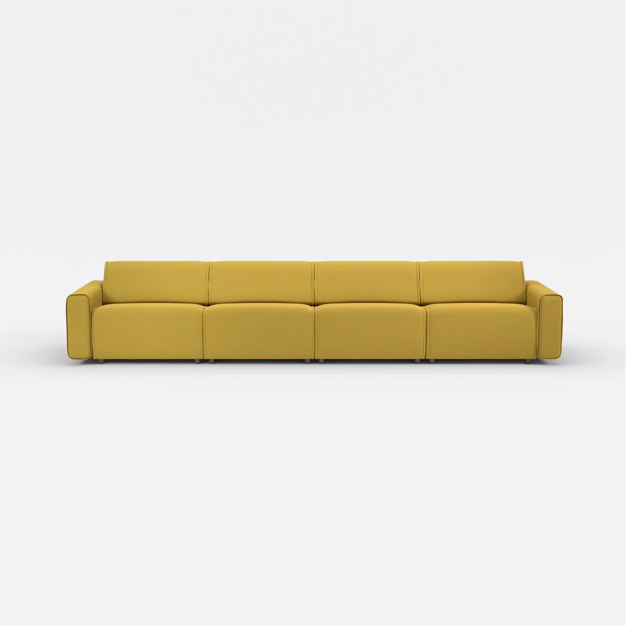 4 Sitzer Sofa Belleform mit breiter Armlehne 3 novumtivoli in Hellgrün von vorne