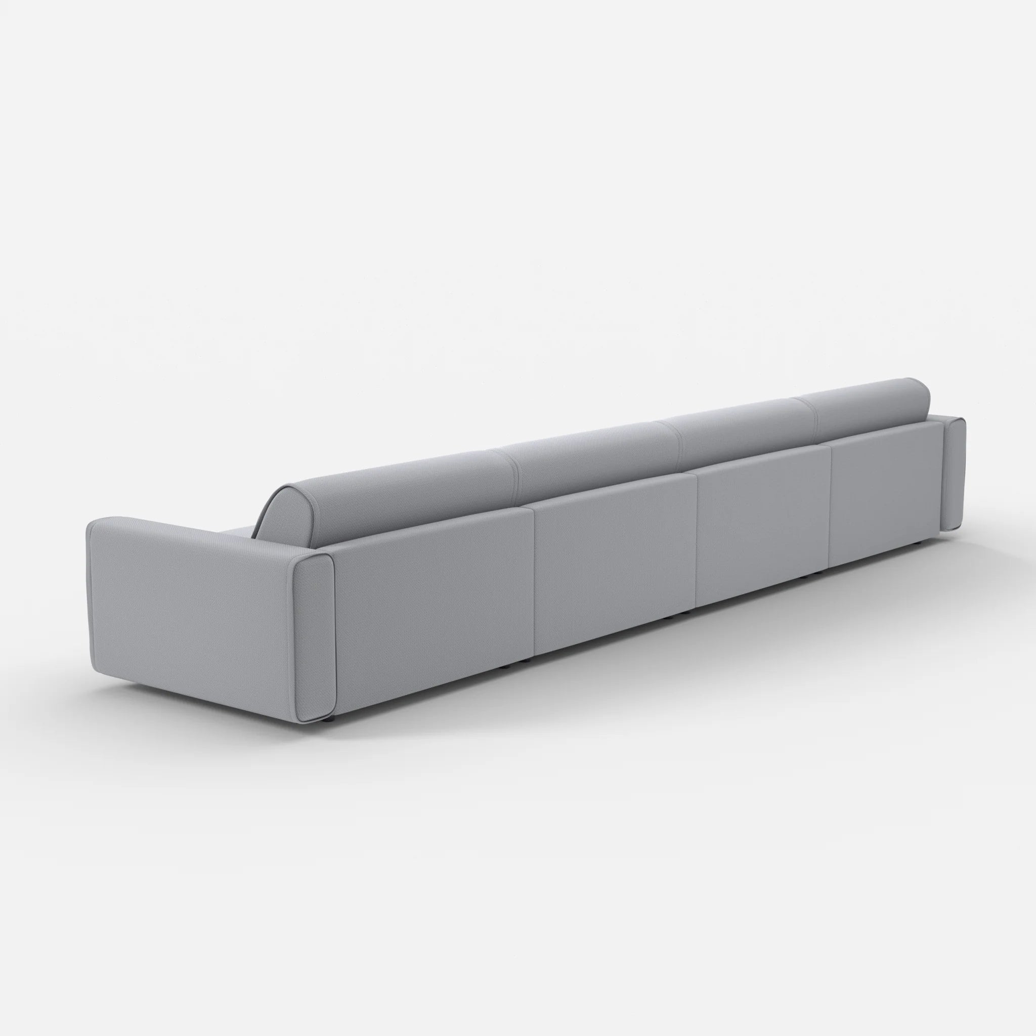 4 Sitzer Sofa Belleform mit breiter Armlehne 4 credochalk in Hellgrau von hinten