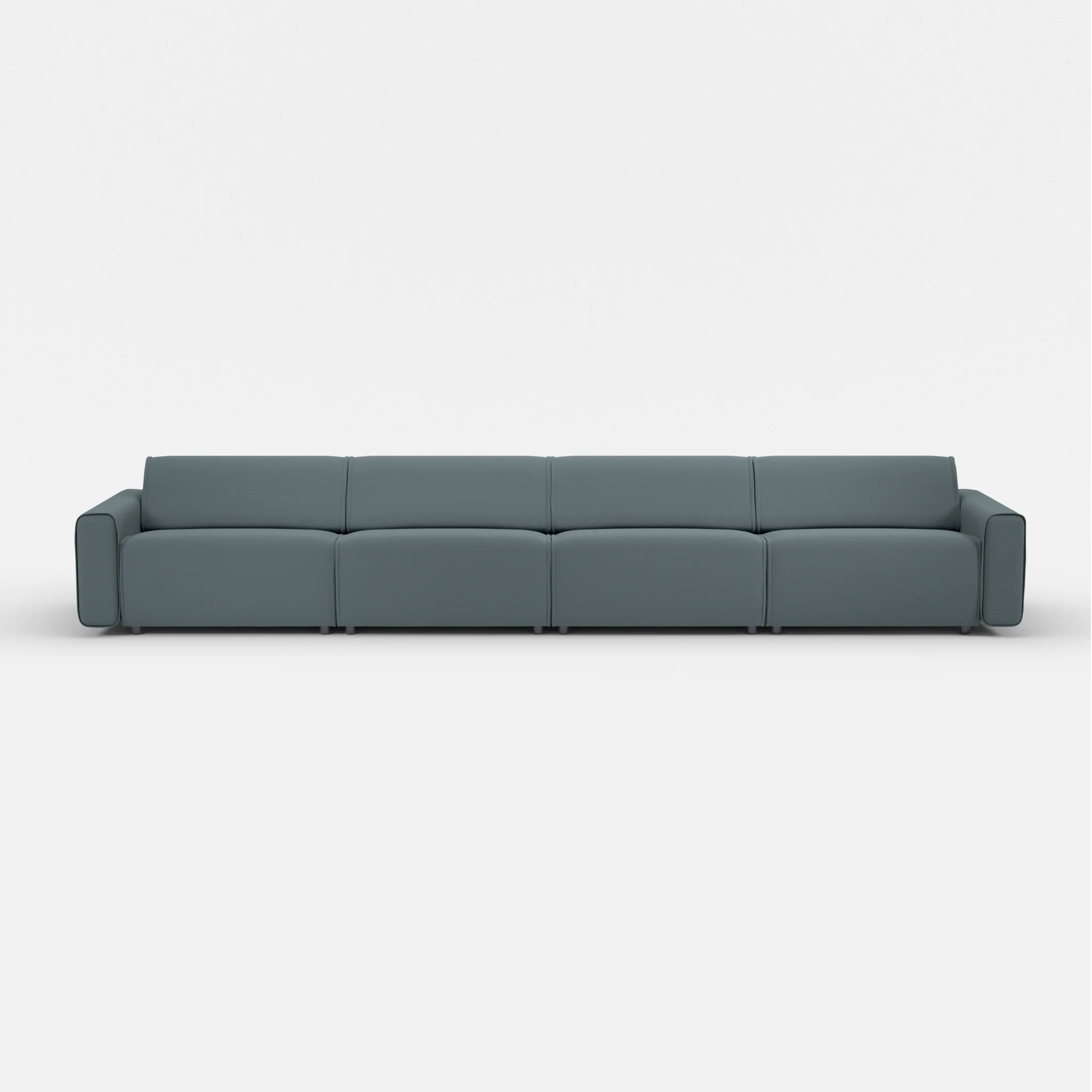4 Sitzer Sofa Belleform mit breiter Armlehne 4 credojaspis in Türkis von vorne