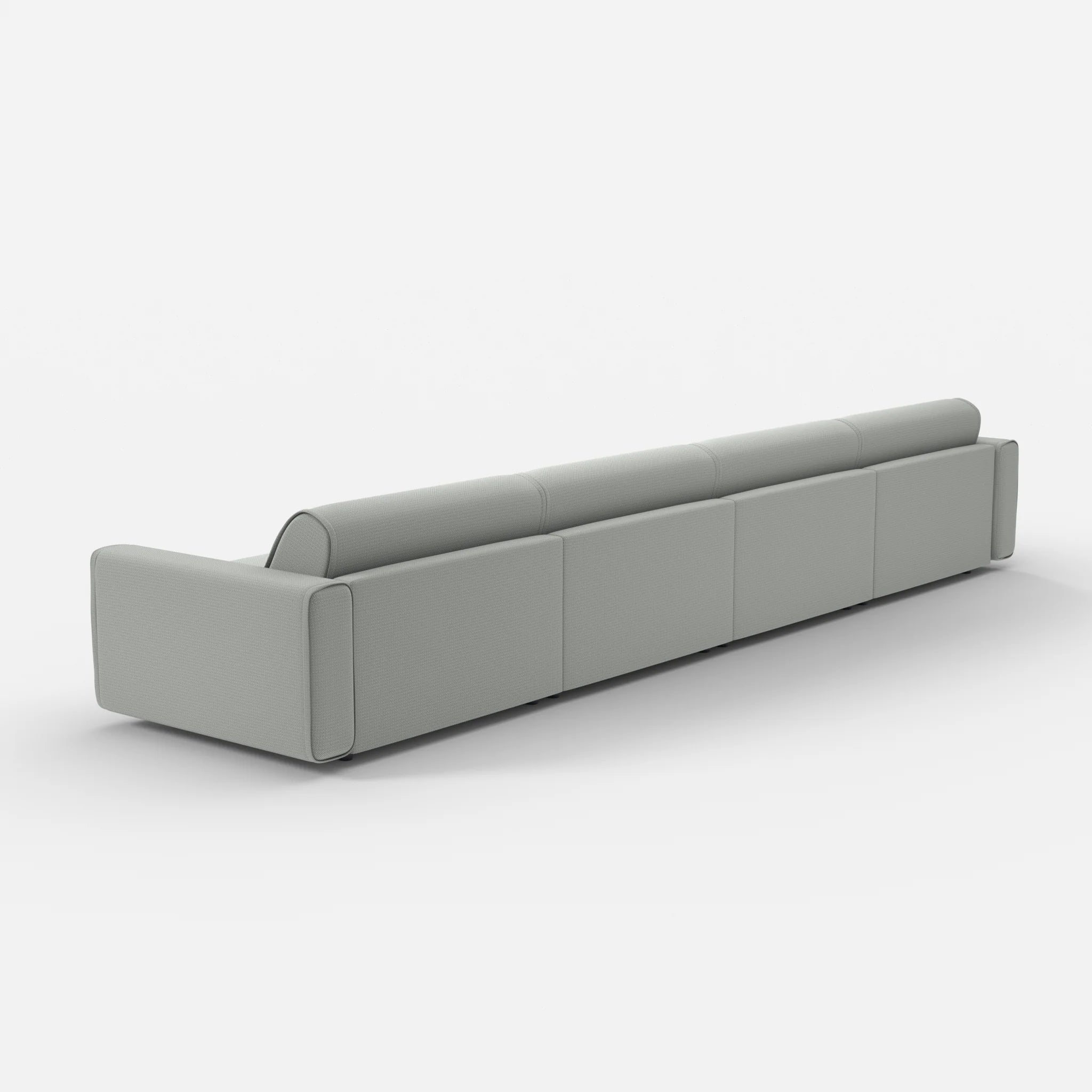 4 Sitzer Sofa Belleform mit breiter Armlehne 4 credopepper in Dunkelgrau von hinten