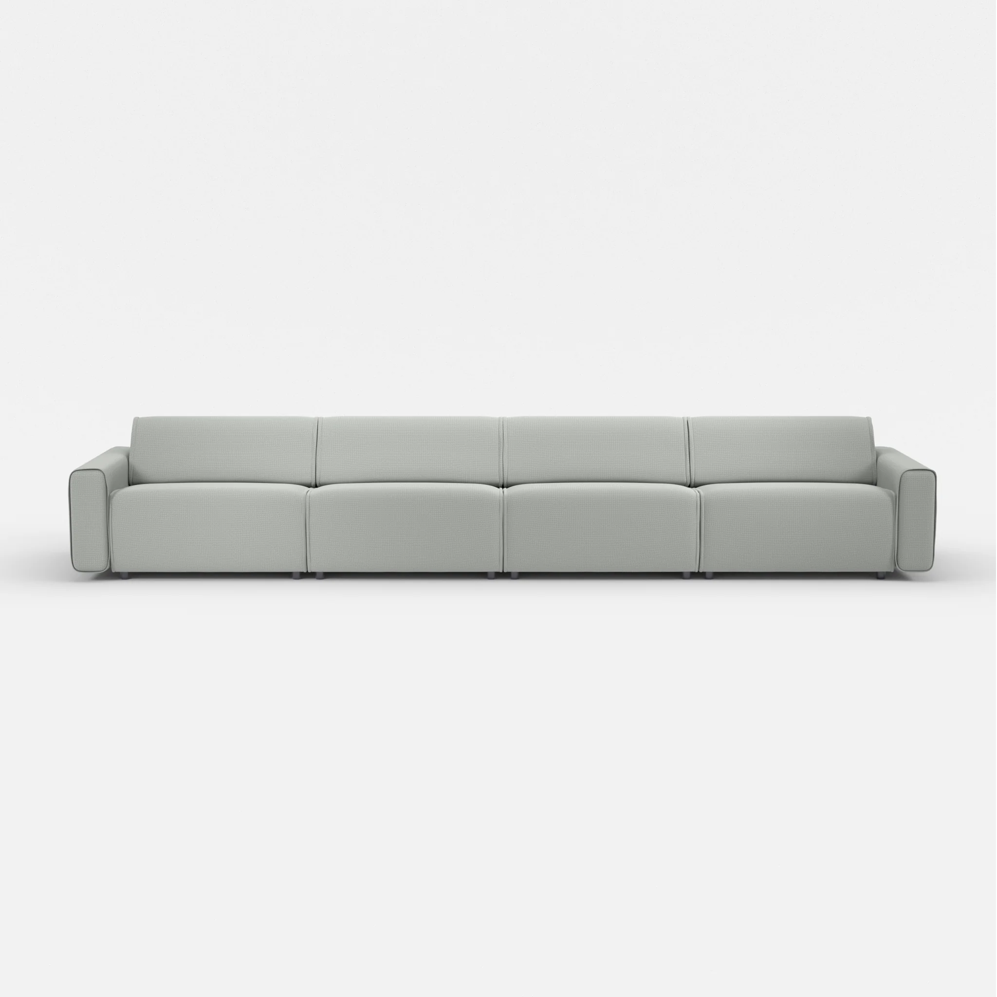 4 Sitzer Sofa Belleform mit breiter Armlehne 4 credopepper in Dunkelgrau von vorne