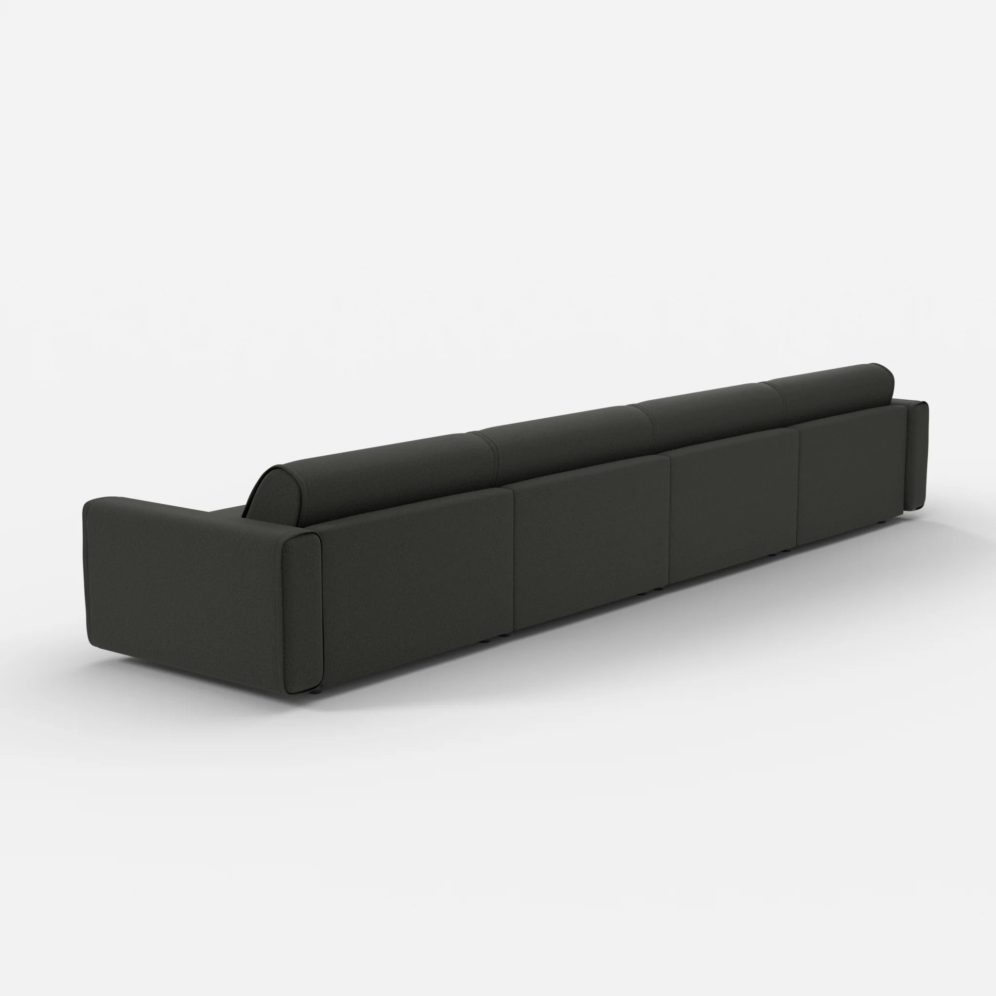 4 Sitzer Sofa Belleform mit breiter Armlehne 4 dama0002 in Anthrazit von hinten