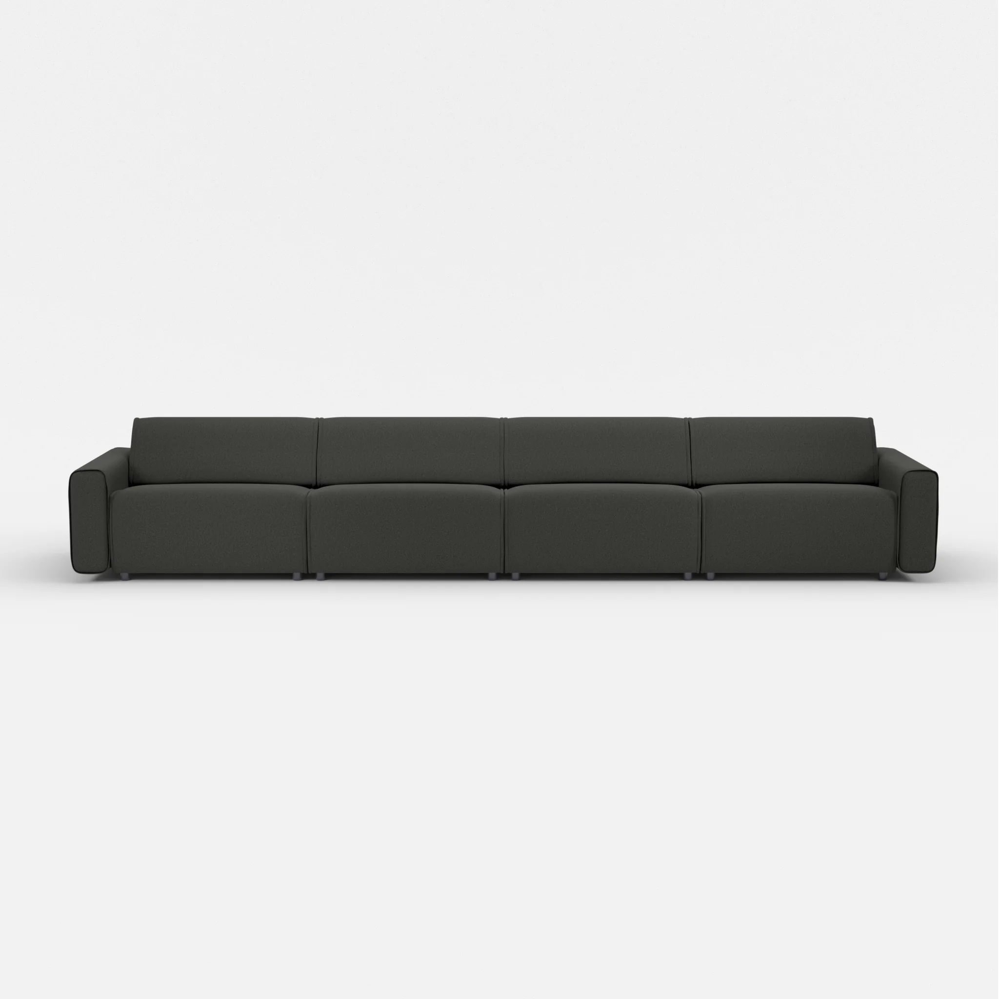 4 Sitzer Sofa Belleform mit breiter Armlehne 4 dama0002 in Anthrazit von vorne