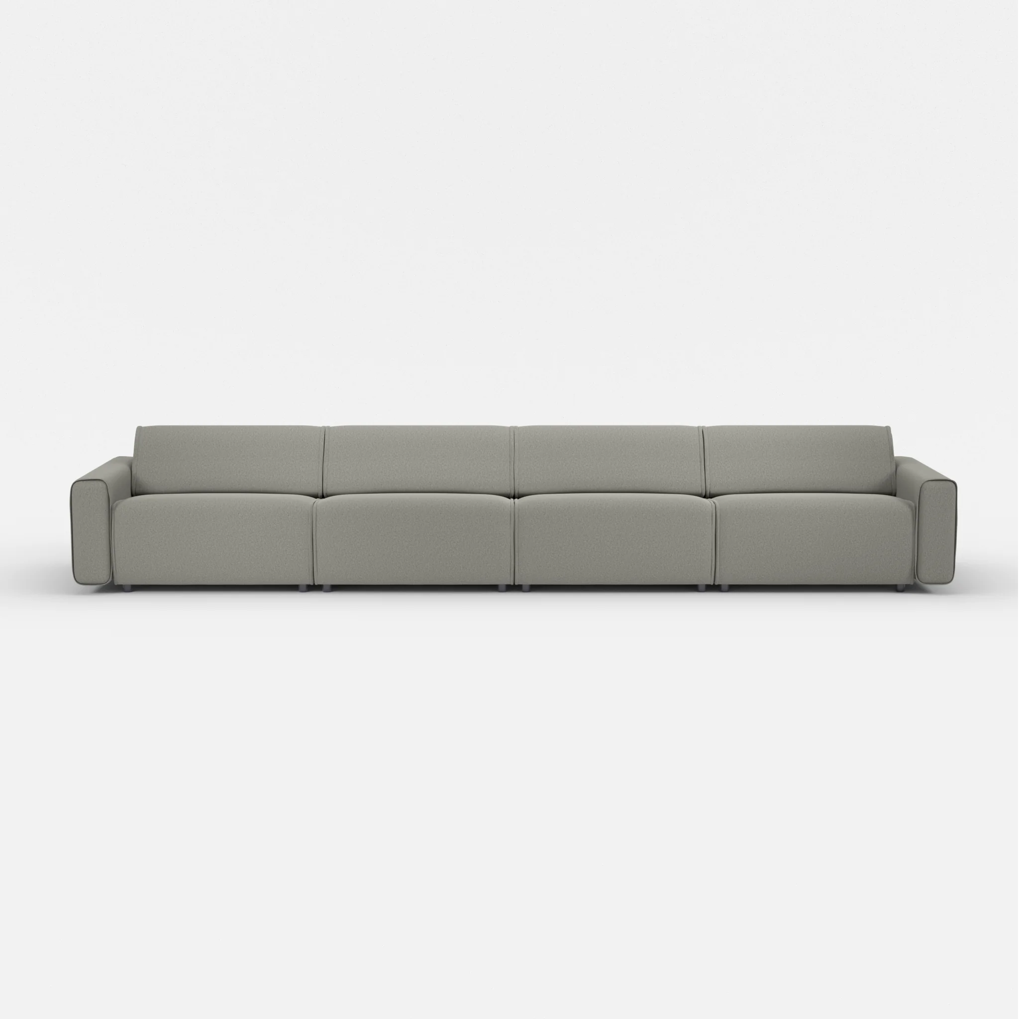 4 Sitzer Sofa Belleform mit breiter Armlehne 4 dama0003 in Mittelgrau von vorne