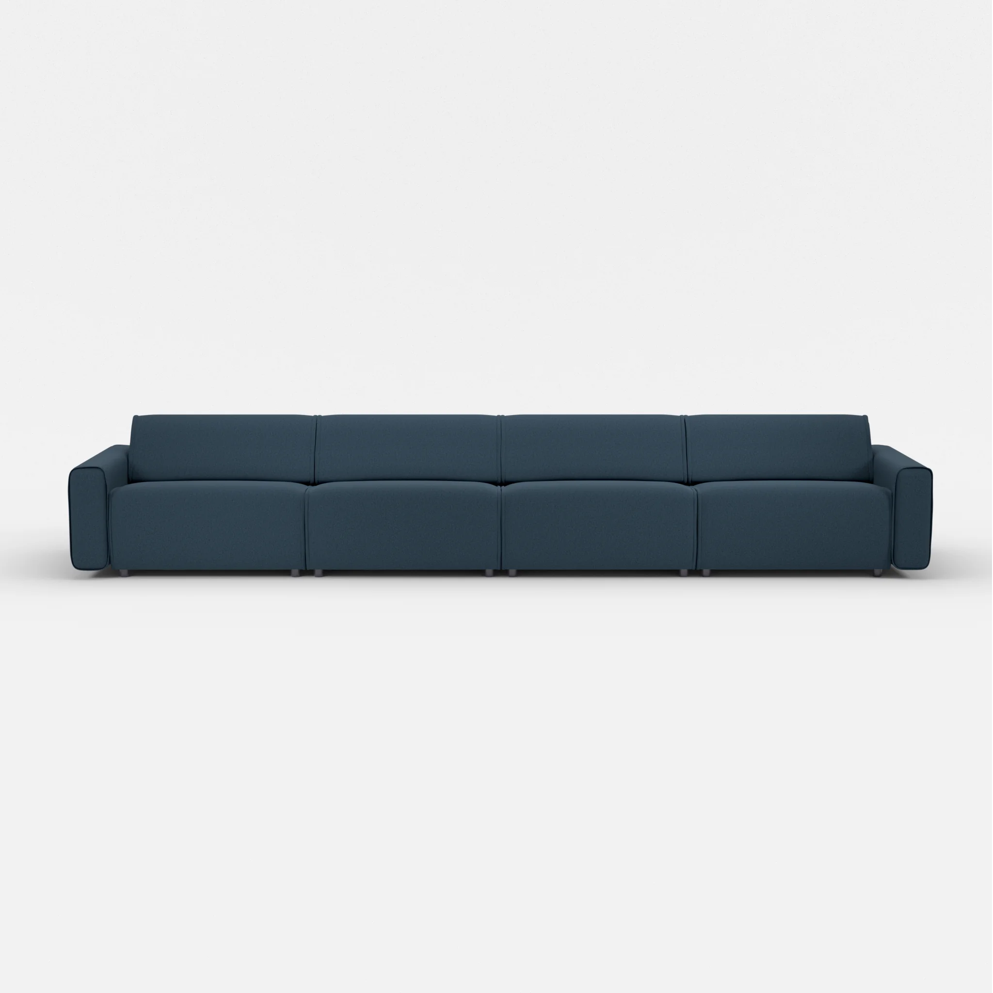 4 Sitzer Sofa Belleform mit breiter Armlehne 4 dama0014 in Dunkelblau von vorne