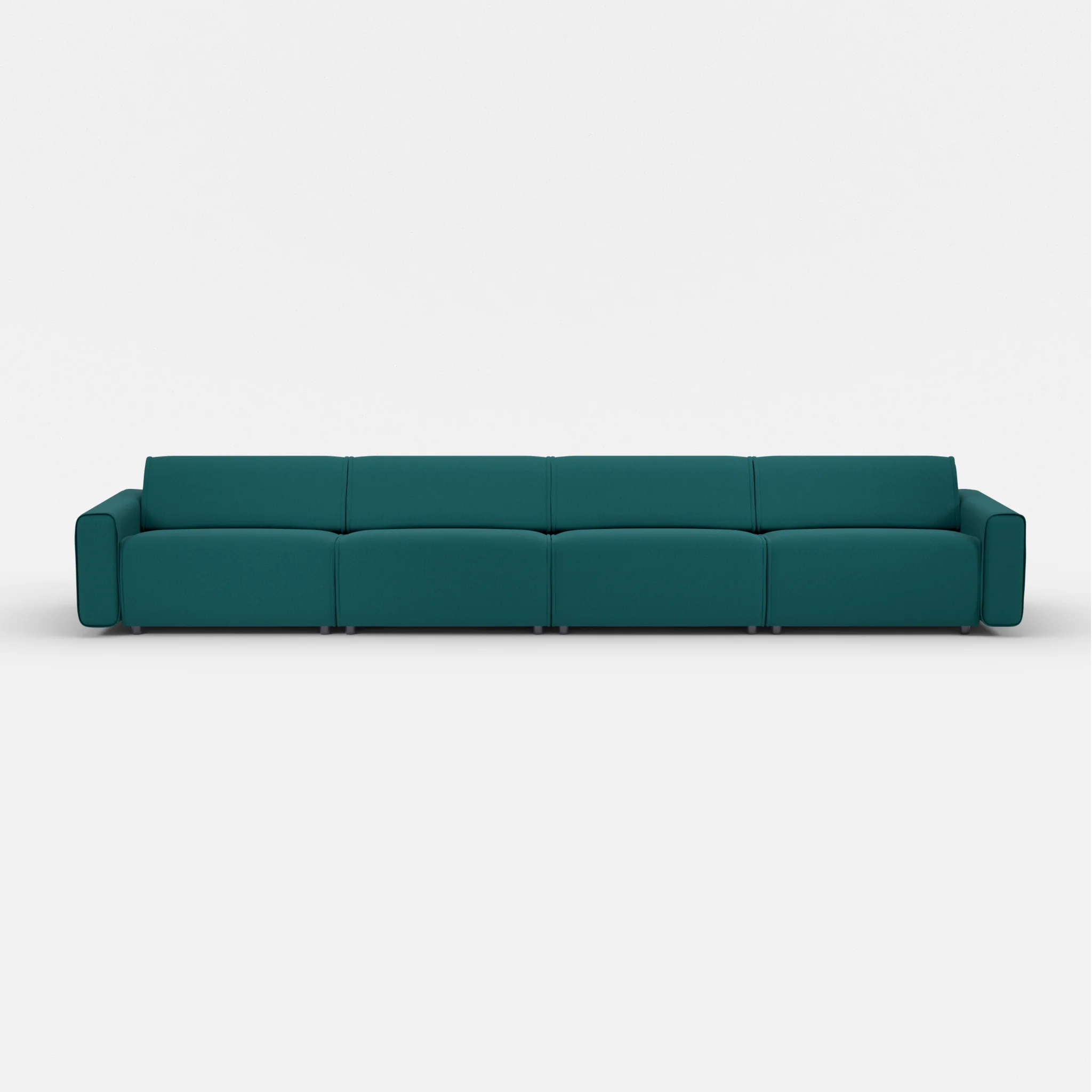 4 Sitzer Sofa Belleform mit breiter Armlehne 4 dama0018 in Türkis von vorne