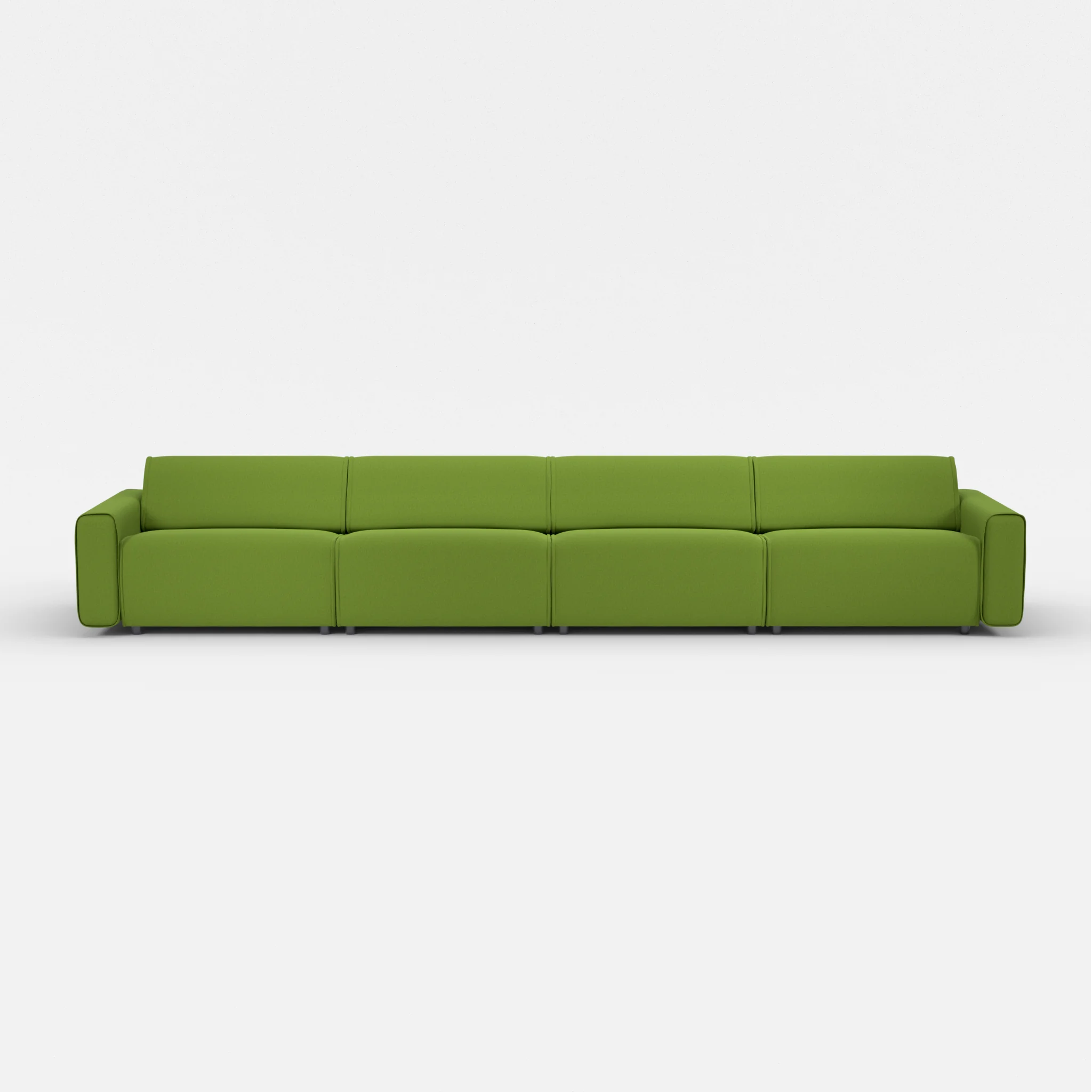 4 Sitzer Sofa Belleform mit breiter Armlehne 4 dama0027 in Grün von vorne