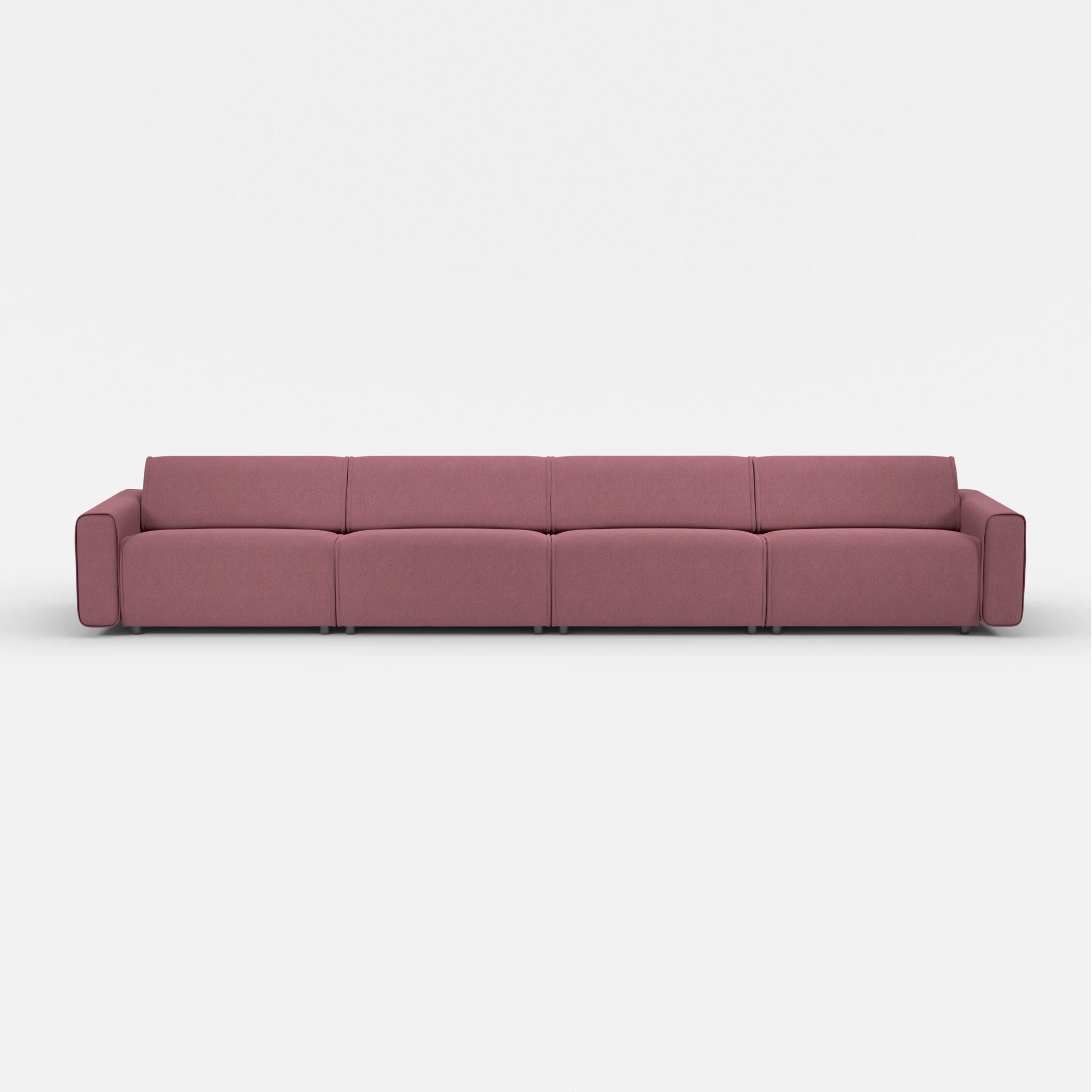 4 Sitzer Sofa Belleform mit breiter Armlehne 4 dama0041 in Violett von vorne