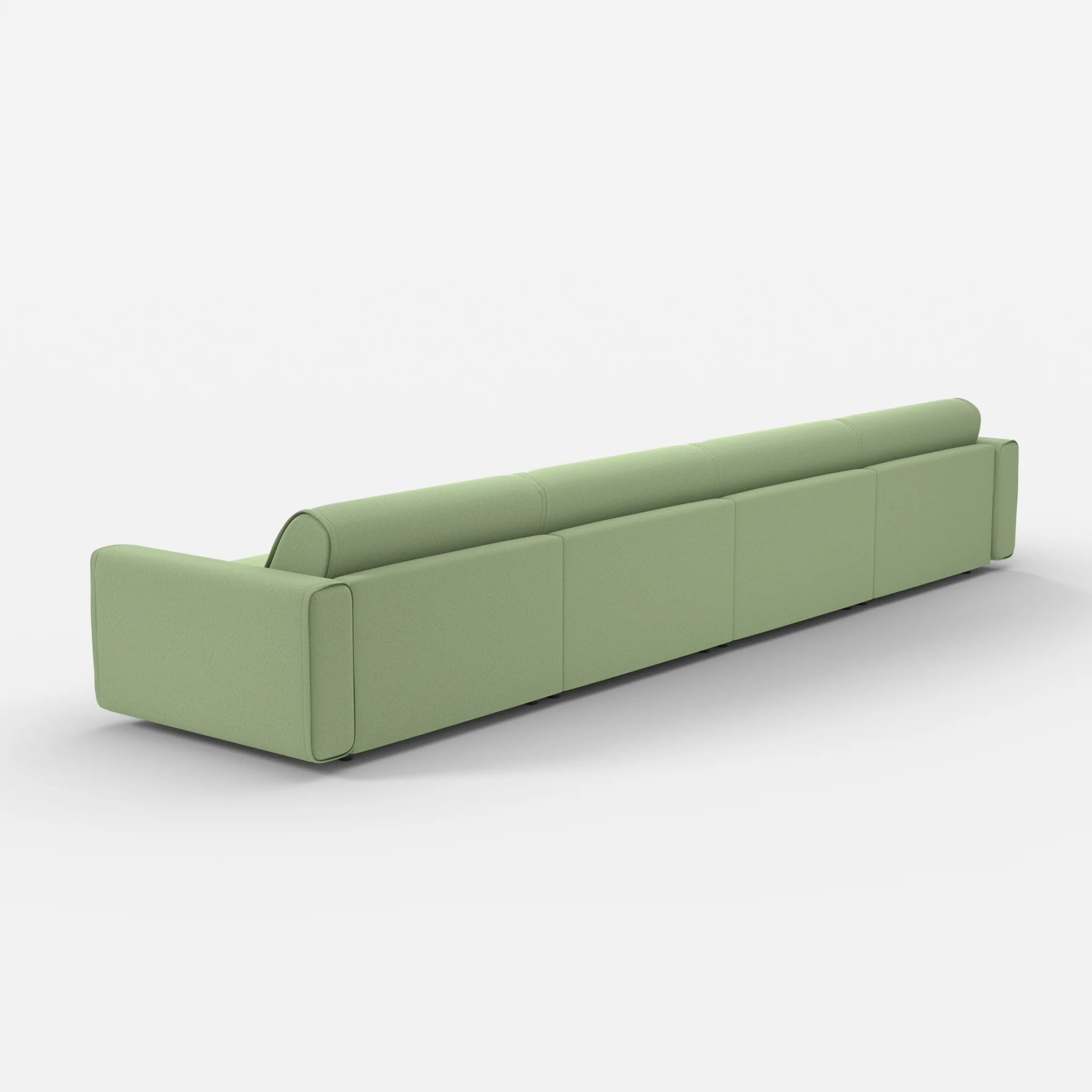 4 Sitzer Sofa Belleform mit breiter Armlehne 4 dama0042 in Hellgrün von hinten