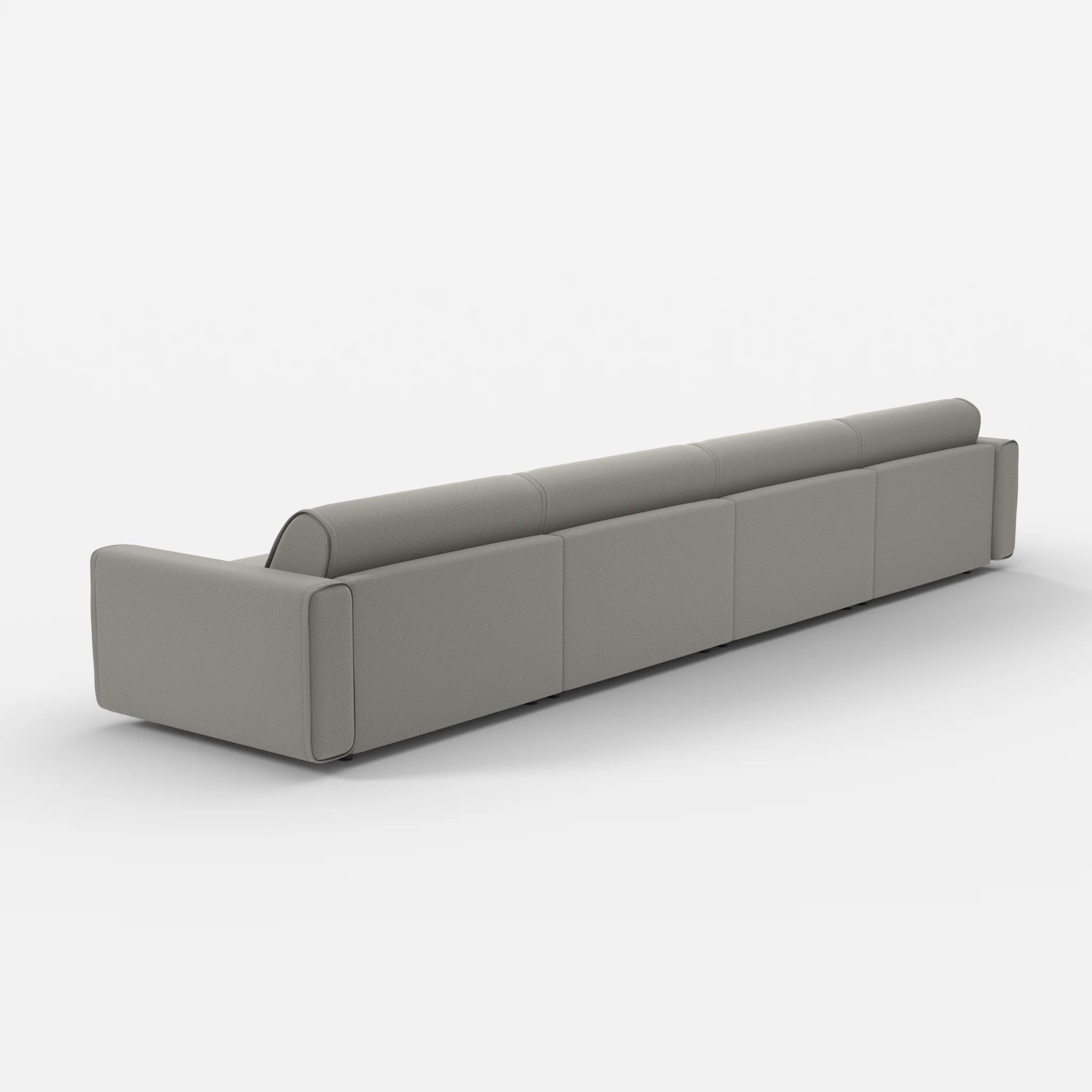 4 Sitzer Sofa Belleform mit breiter Armlehne 4 nabucco1003 in Hellgrau von hinten