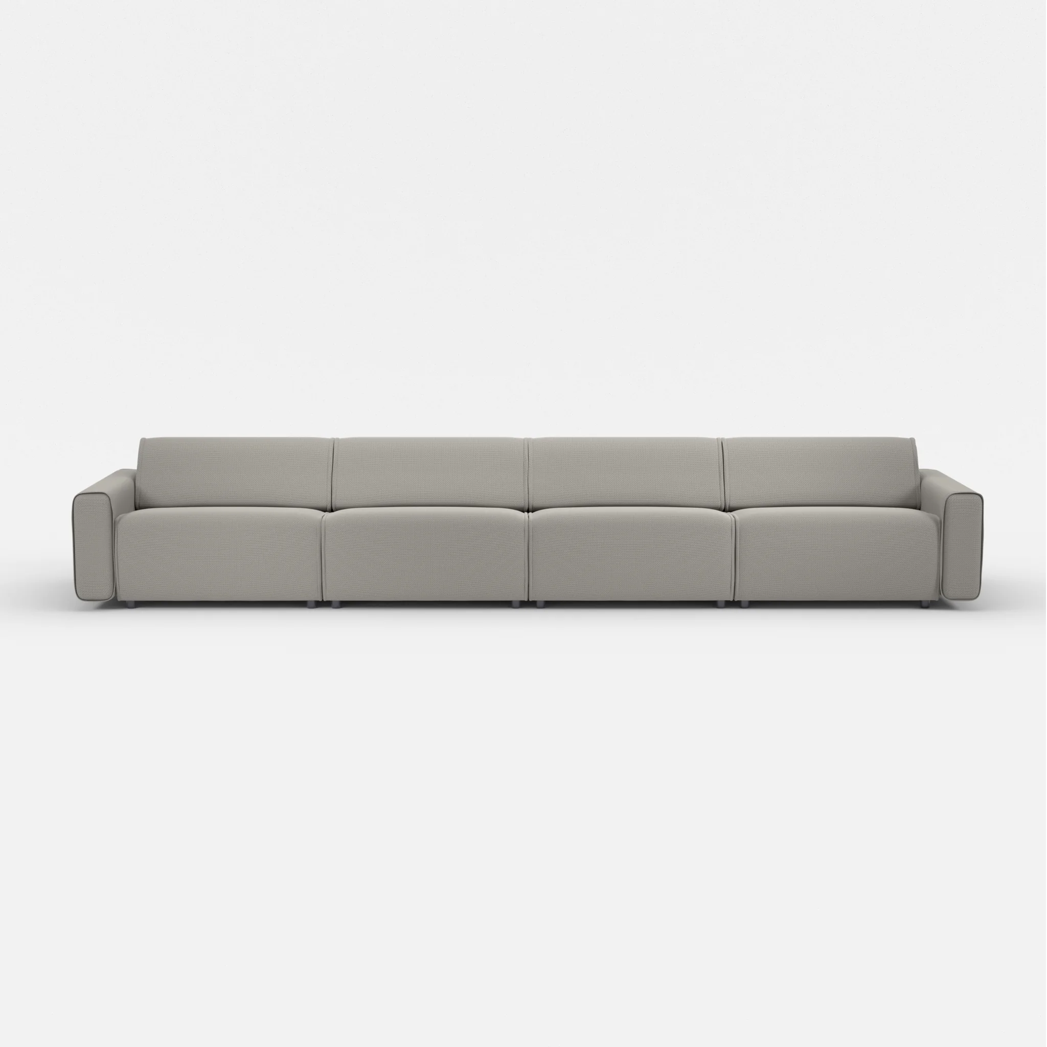 4 Sitzer Sofa Belleform mit breiter Armlehne 4 nabucco1003 in Hellgrau von vorne