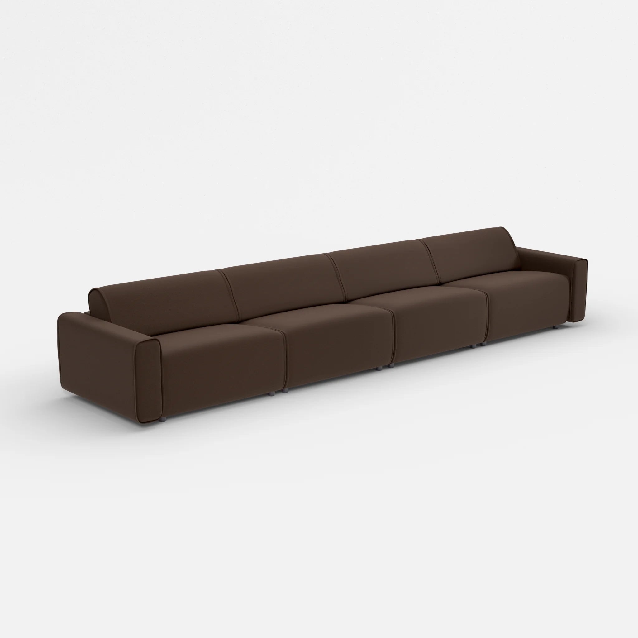 4 Sitzer Sofa Belleform mit breiter Armlehne 4 nabucco2022 in Dunkelbraun von der Seite