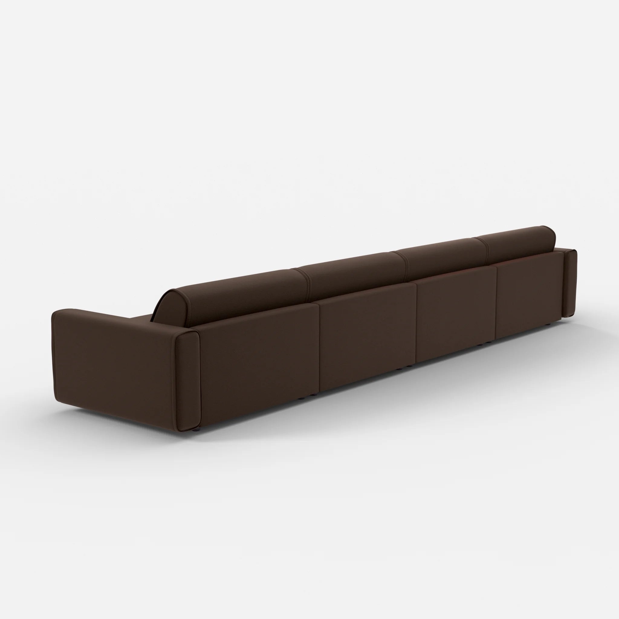 4 Sitzer Sofa Belleform mit breiter Armlehne 4 nabucco2022 in Dunkelbraun von hinten