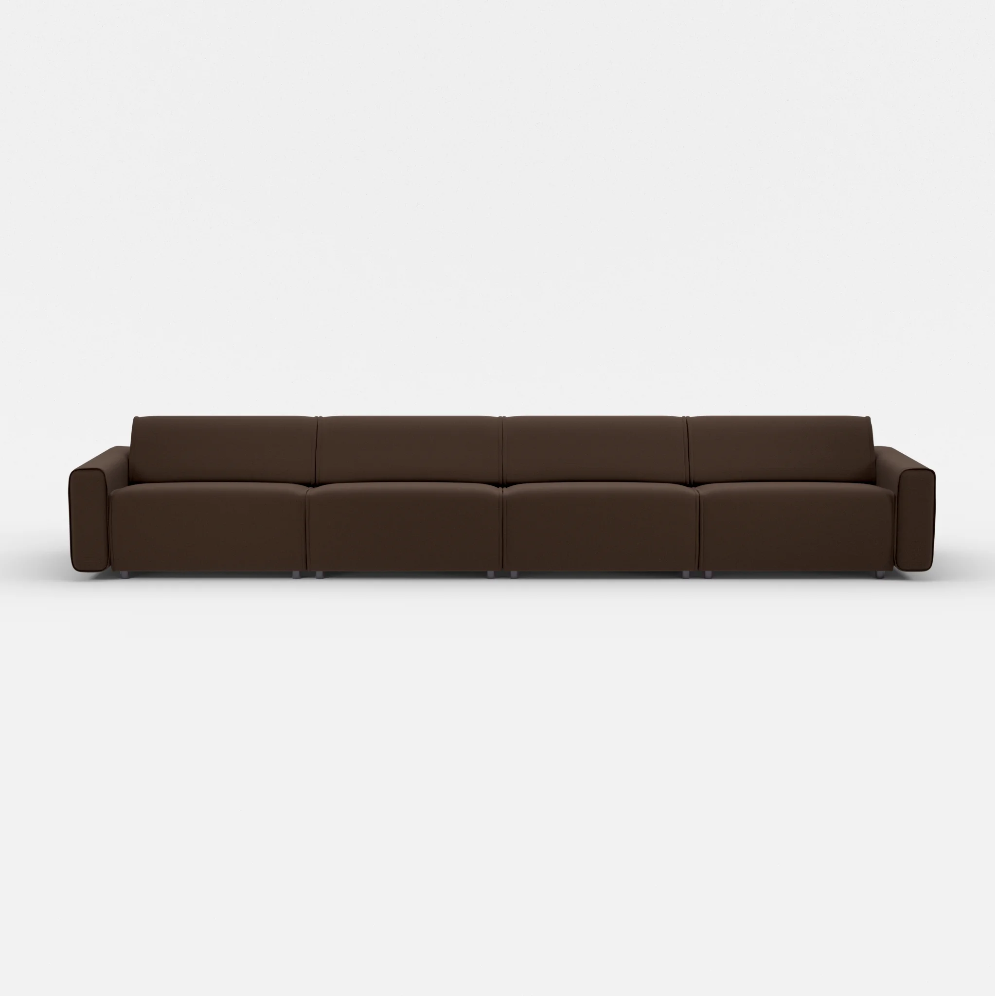 4 Sitzer Sofa Belleform mit breiter Armlehne 4 nabucco2022 in Dunkelbraun von vorne