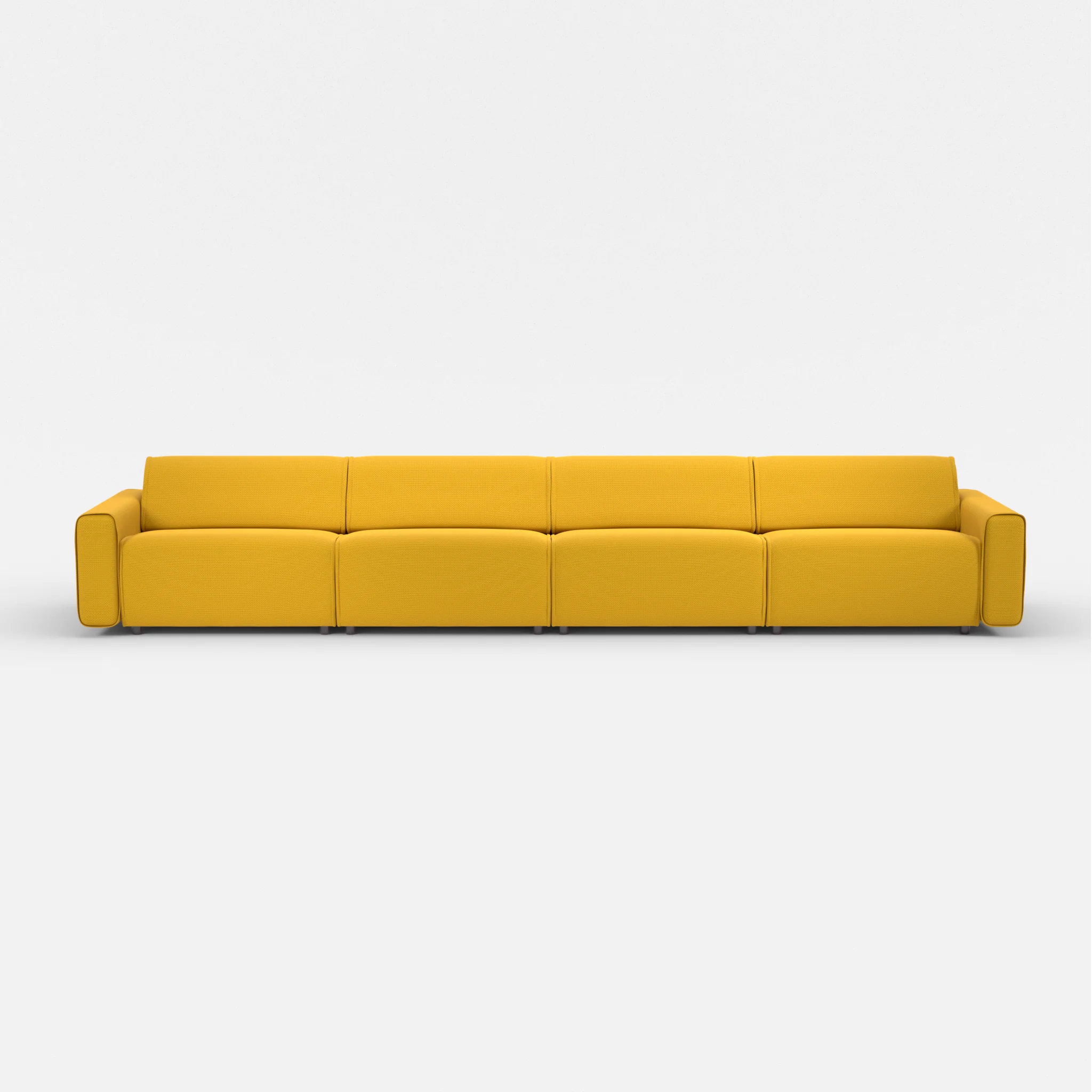 4 Sitzer Sofa Belleform mit breiter Armlehne 4 nabucco3019 in Curry von vorne