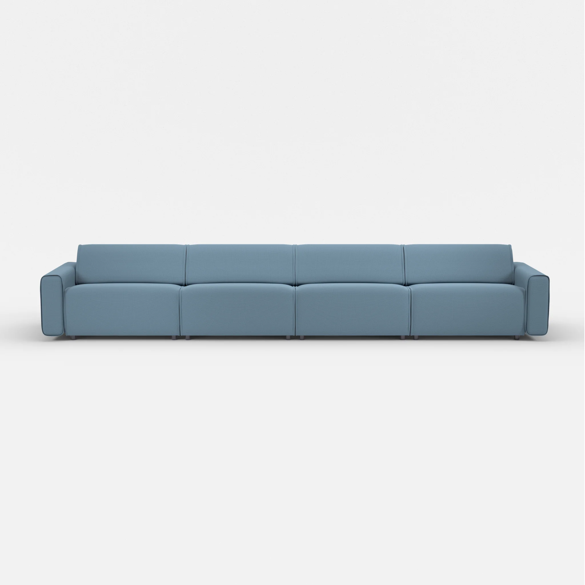 4 Sitzer Sofa Belleform mit breiter Armlehne 4 nabucco6043 in Blau von vorne
