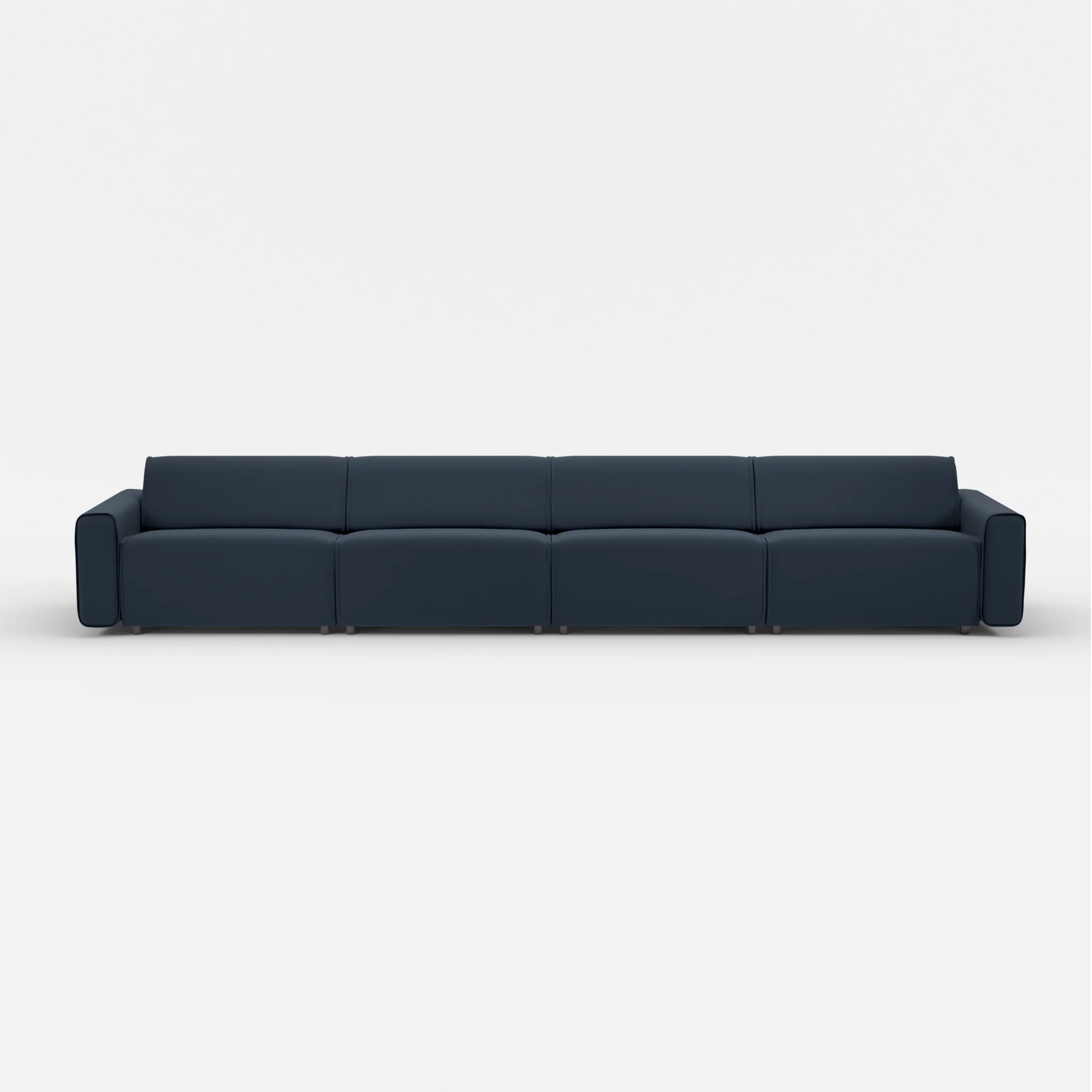 4 Sitzer Sofa Belleform mit breiter Armlehne 4 nabucco6098 in Dunkelblau von vorne