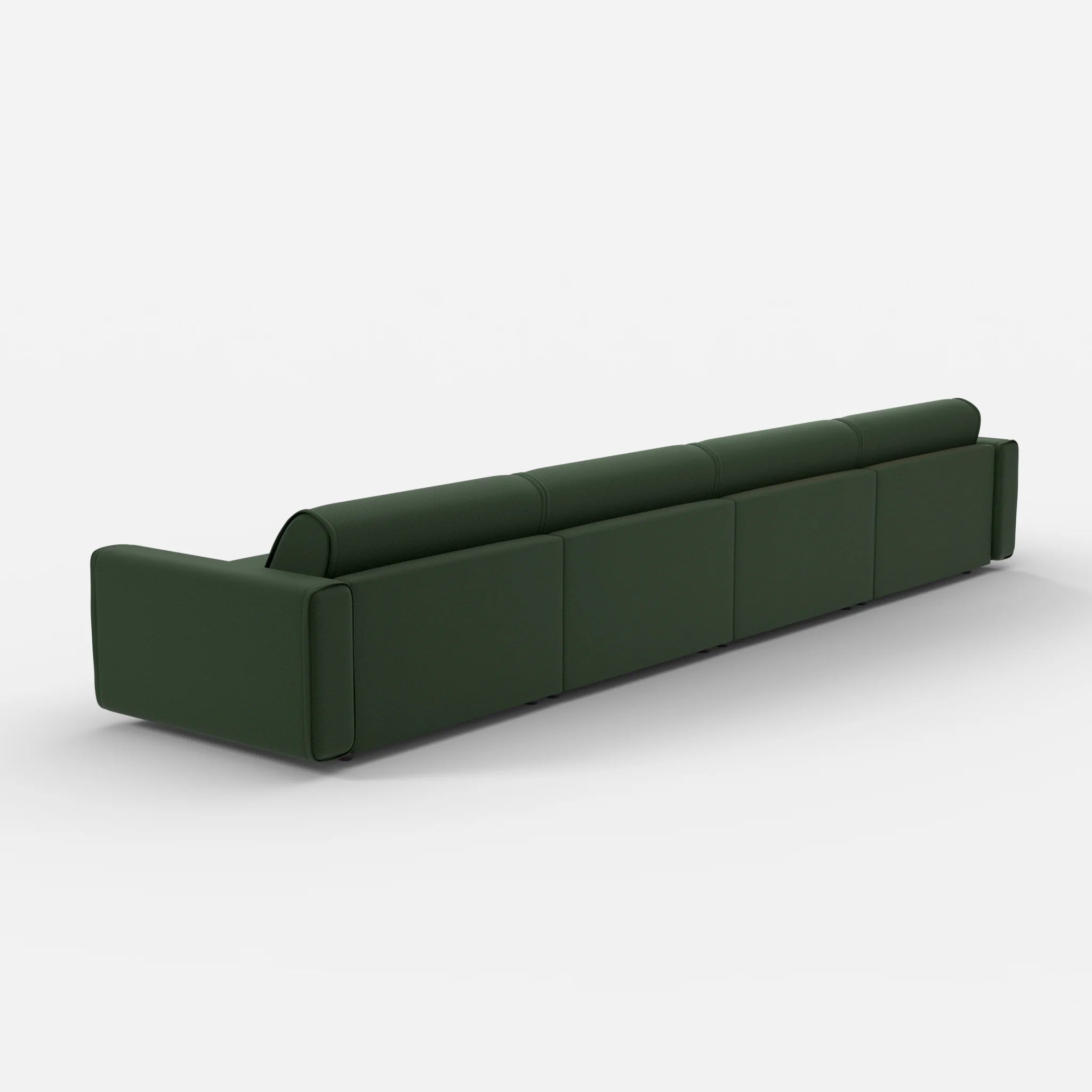 4 Sitzer Sofa Belleform mit breiter Armlehne 4 nabucco7029 in Dunkelgrün von hinten