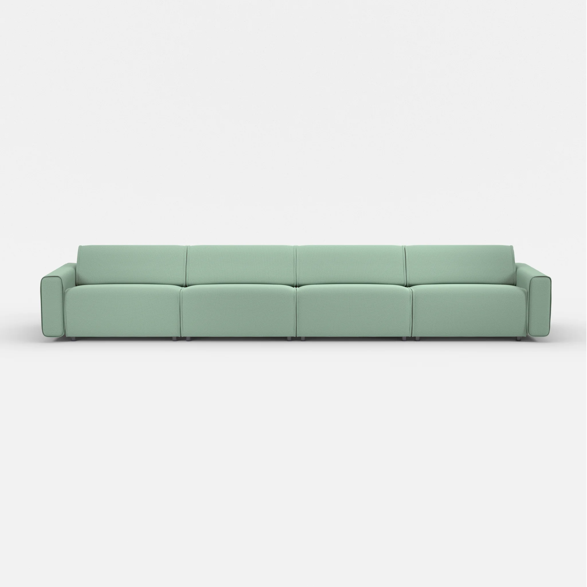 4 Sitzer Sofa Belleform mit breiter Armlehne 4 nabucco7030 in Türkis von vorne