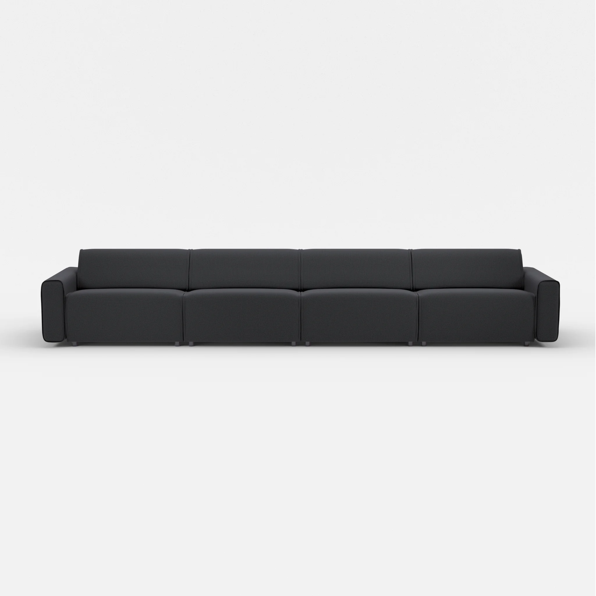 4 Sitzer Sofa Belleform mit breiter Armlehne 4 nabucco8019 in Anthrazit von vorne
