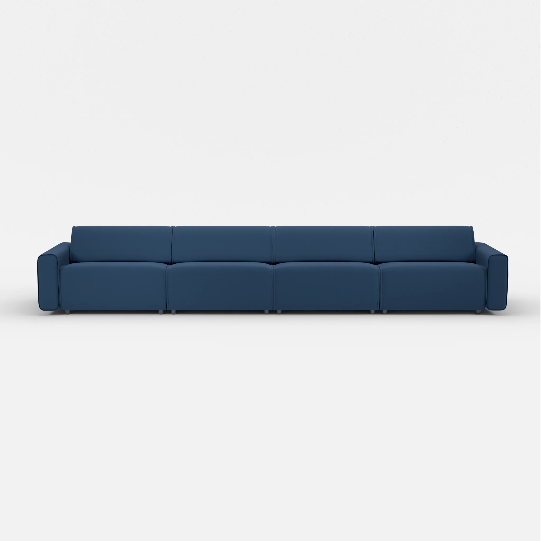 4 Sitzer Sofa Belleform mit breiter Armlehne 4 novumamur in Navy von vorne