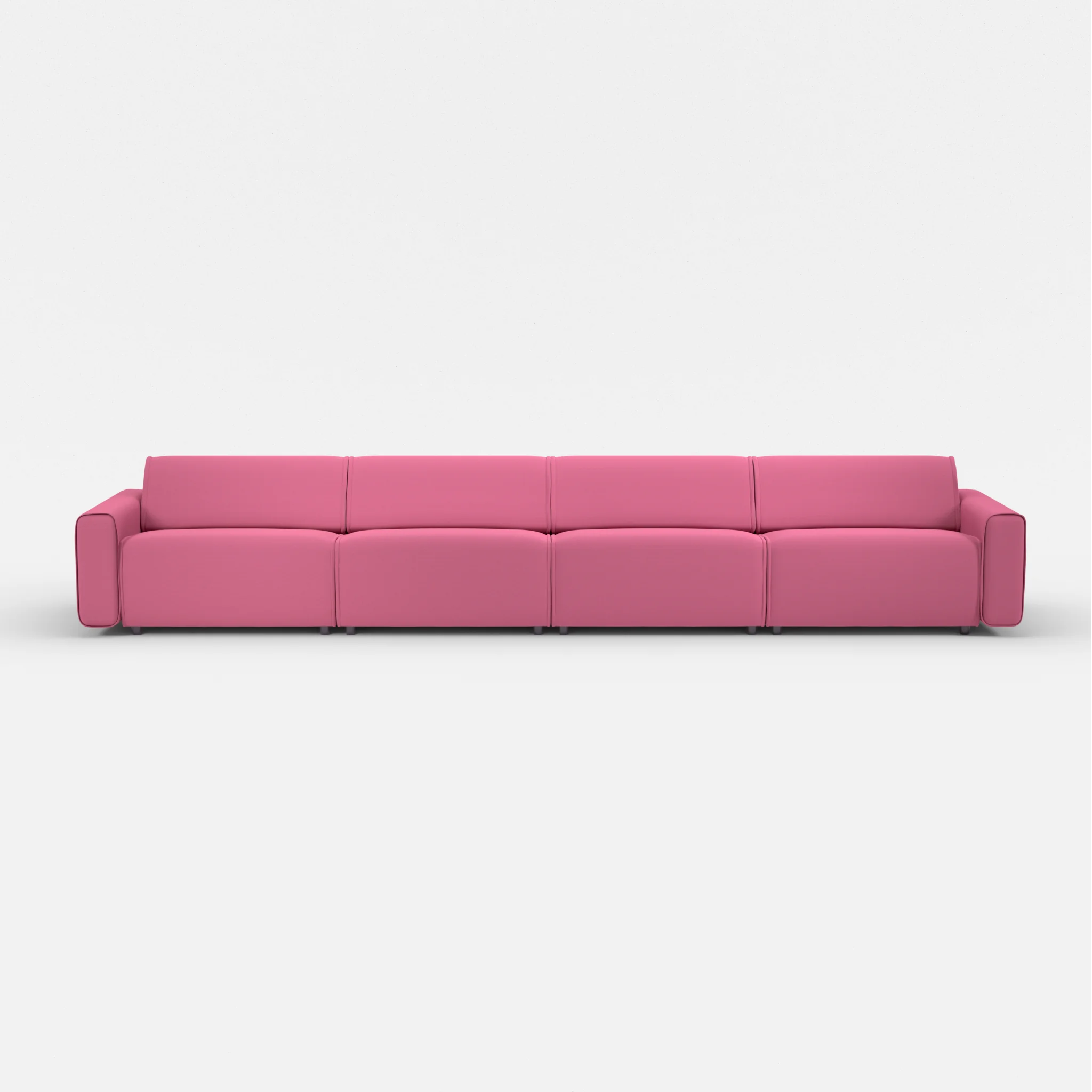 4 Sitzer Sofa Belleform mit breiter Armlehne 4 novumlitchi in Violett von vorne