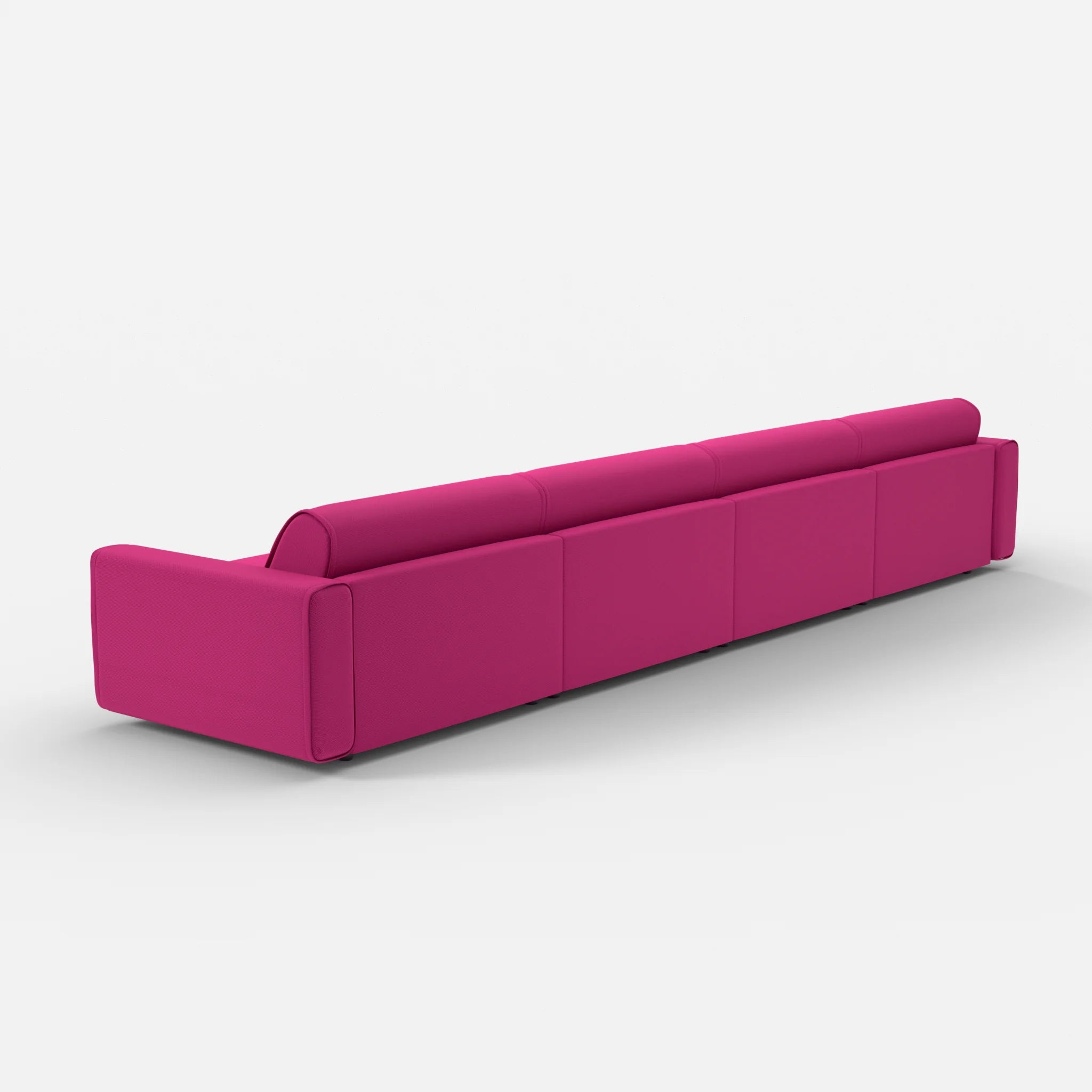 4 Sitzer Sofa Belleform mit breiter Armlehne 4 novummagenta in Magenta von hinten