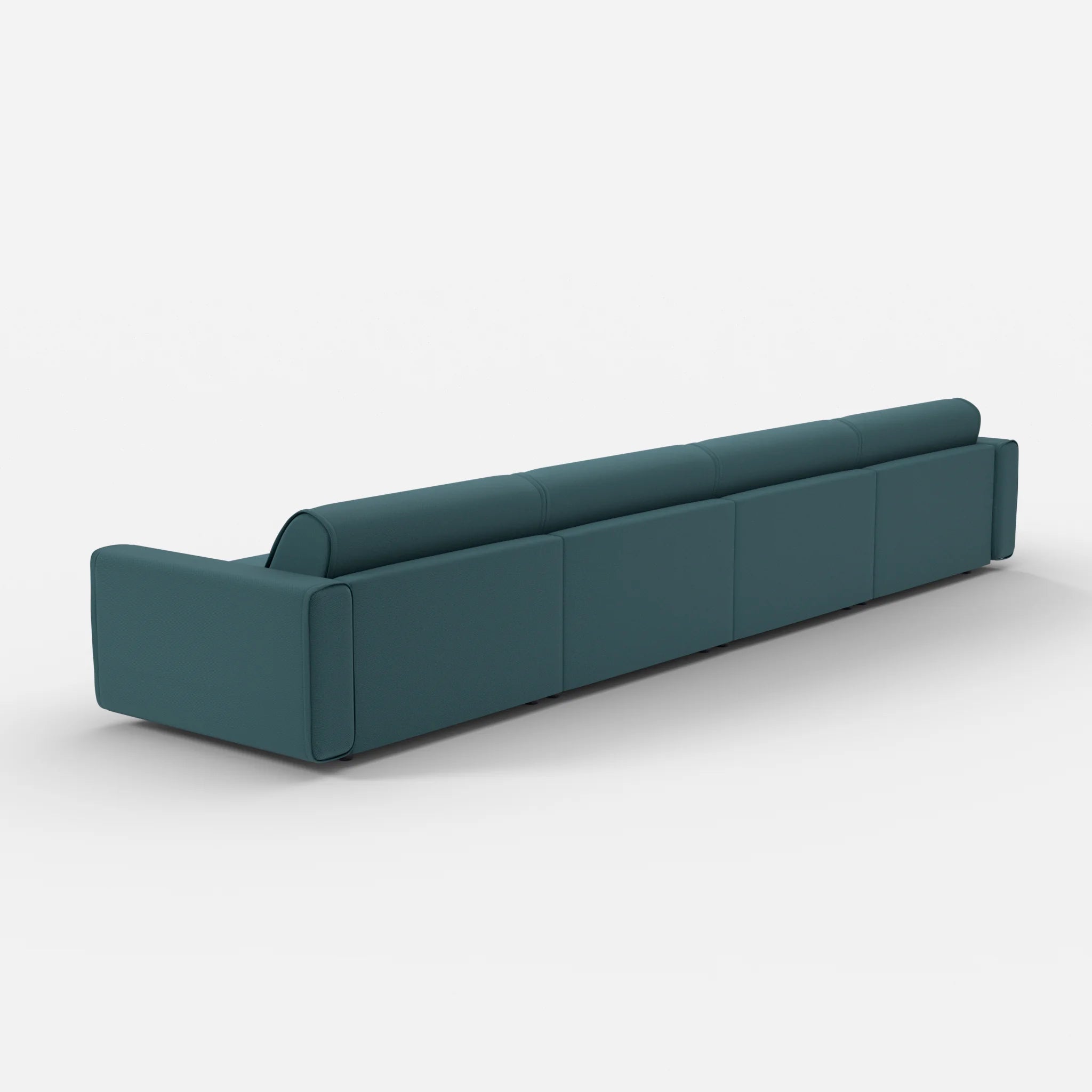 4 Sitzer Sofa Belleform mit breiter Armlehne 4 novumsamoa in Dunkelblau von hinten