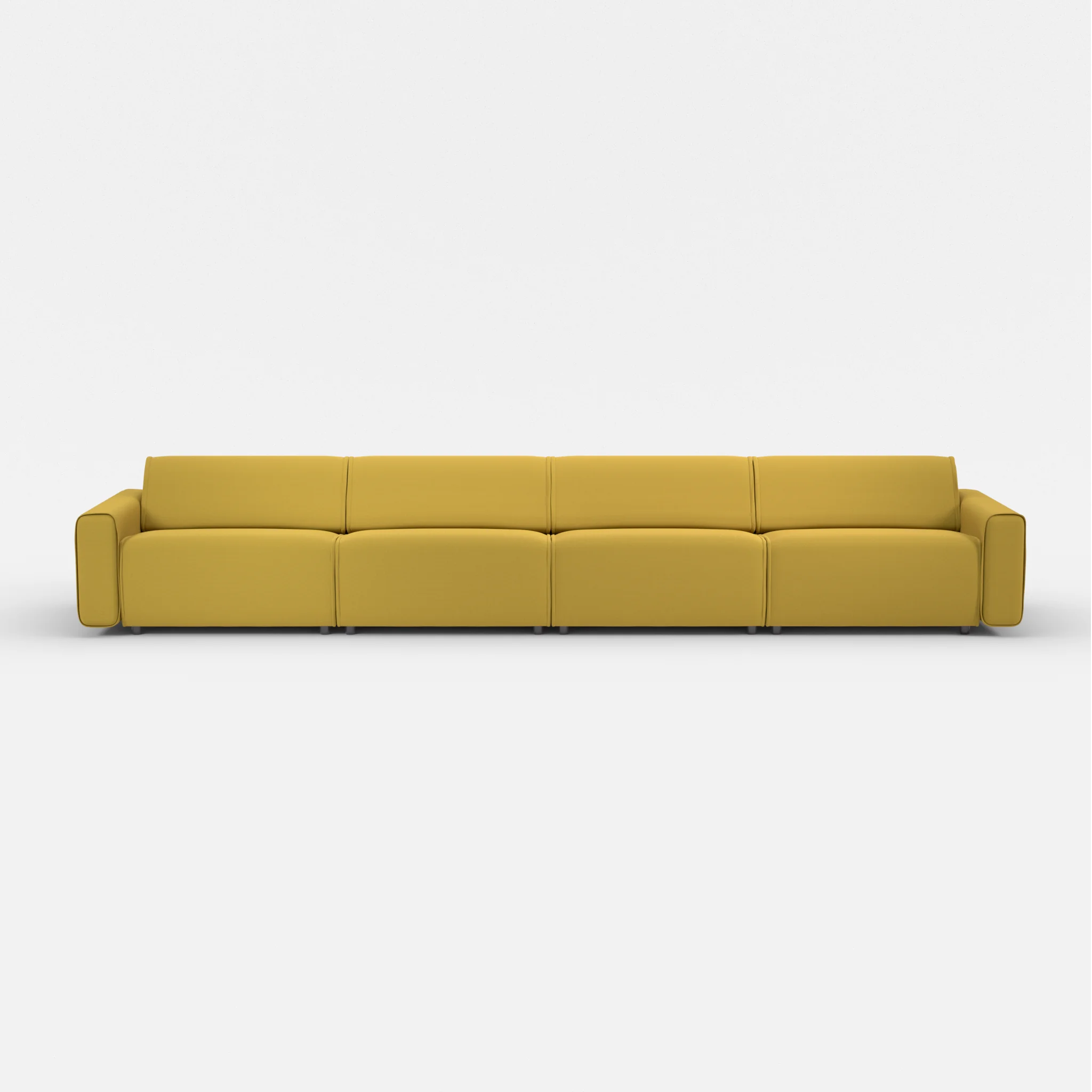 4 Sitzer Sofa Belleform mit breiter Armlehne 4 novumtivoli in Hellgrün von vorne