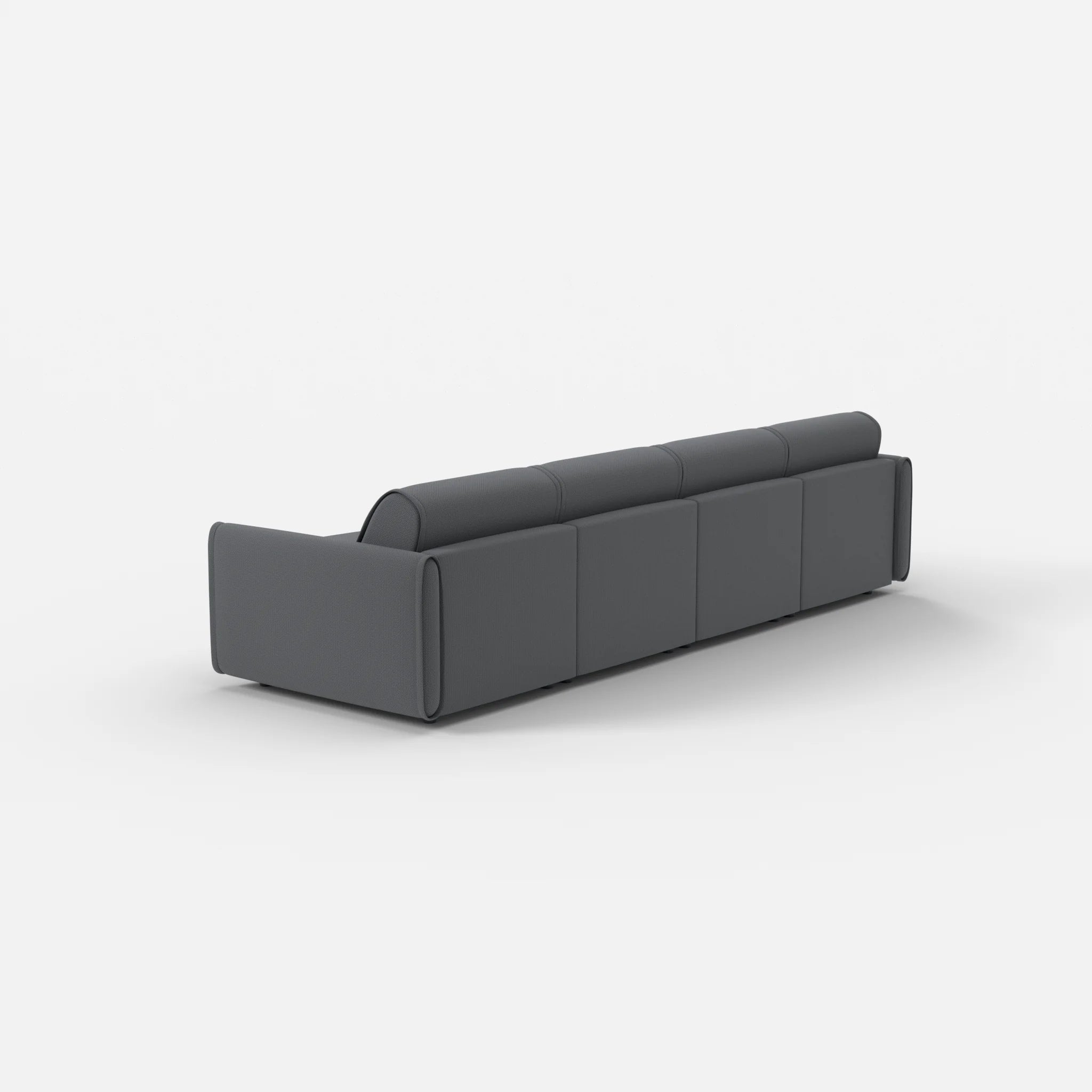 4 Sitzer Sofa Belleform mit schmaler Armlehne 1 credoasphalt in Anthrazit von hinten