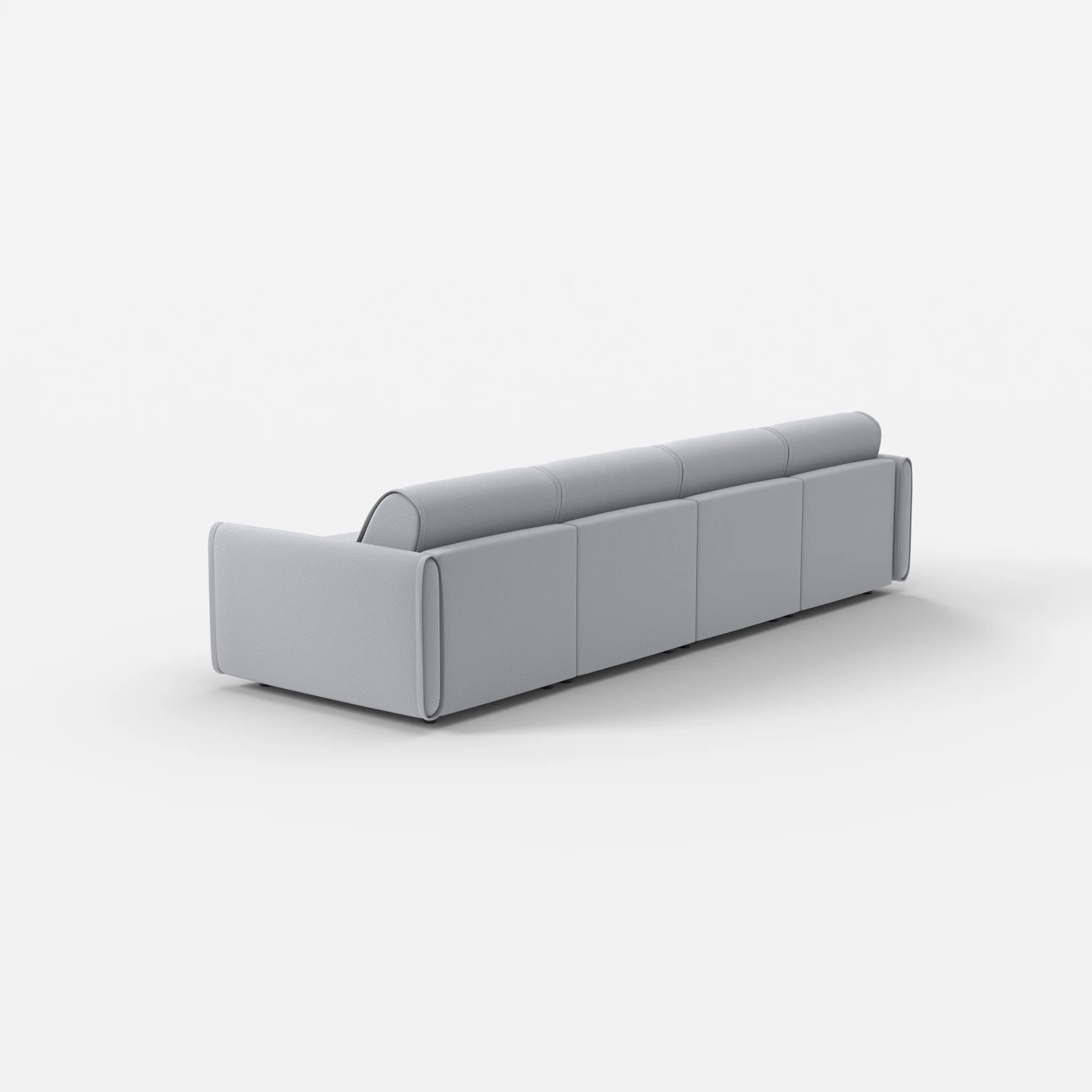 4 Sitzer Sofa Belleform mit schmaler Armlehne 1 credochalk in Hellgrau von hinten