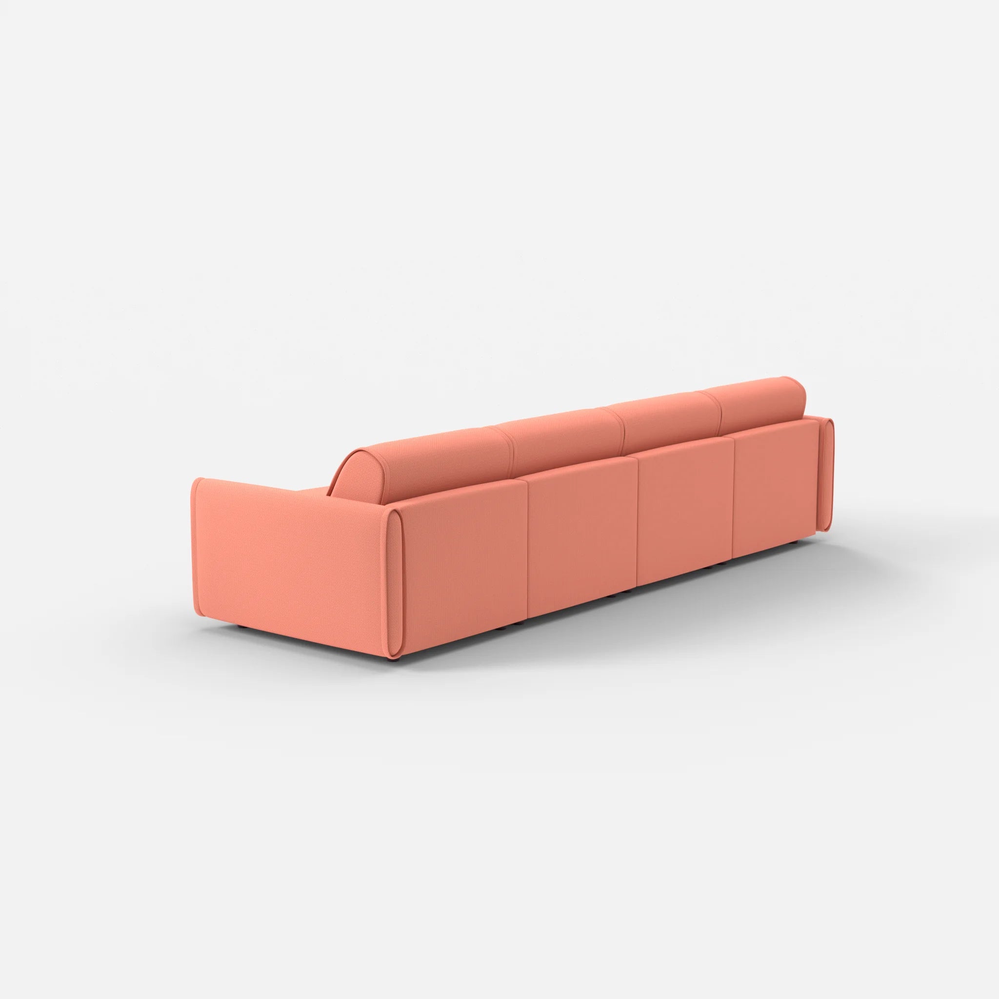 4 Sitzer Sofa Belleform mit schmaler Armlehne 1 credograpefruit in Coral von hinten