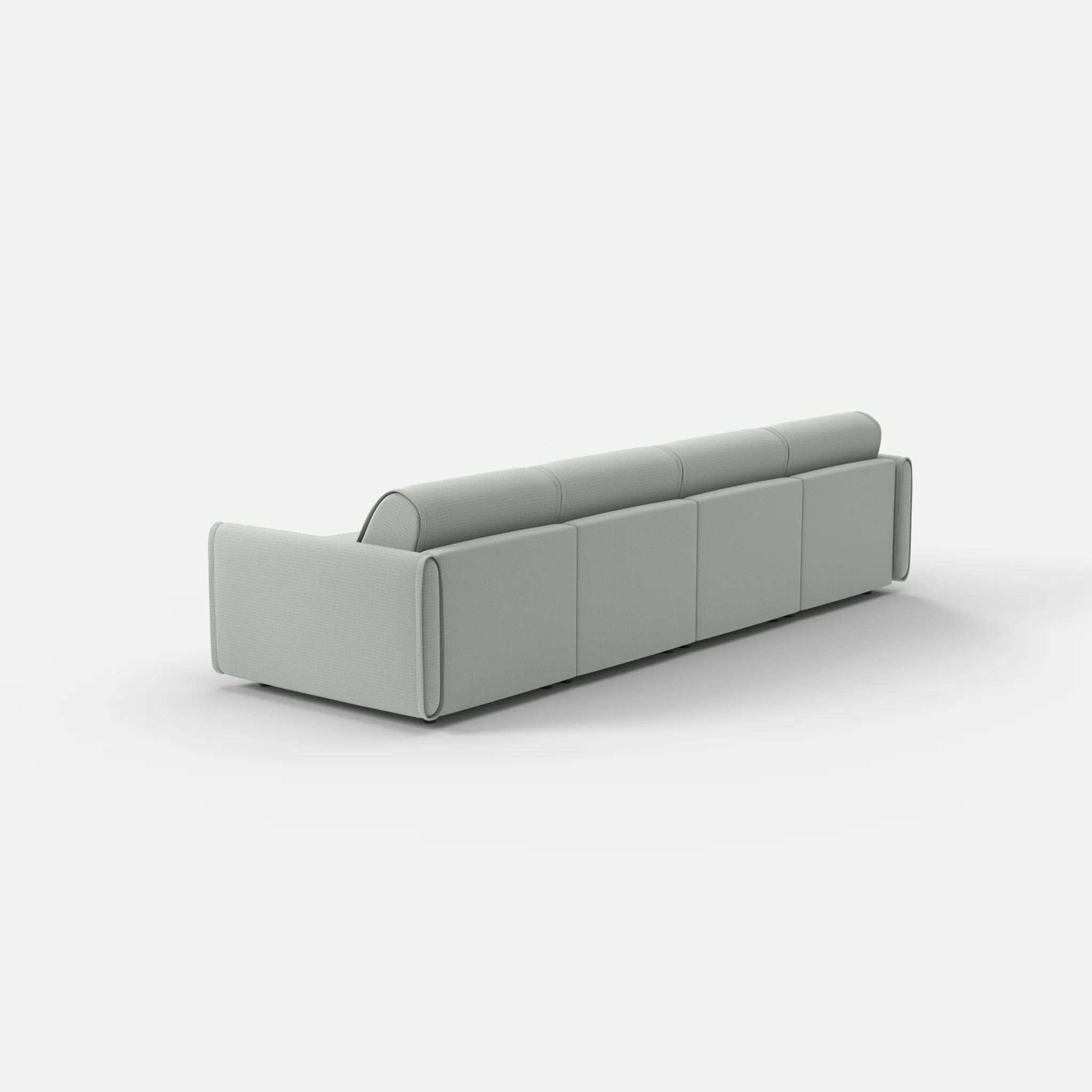 4 Sitzer Sofa Belleform mit schmaler Armlehne 1 credopepper in Dunkelgrau von hinten