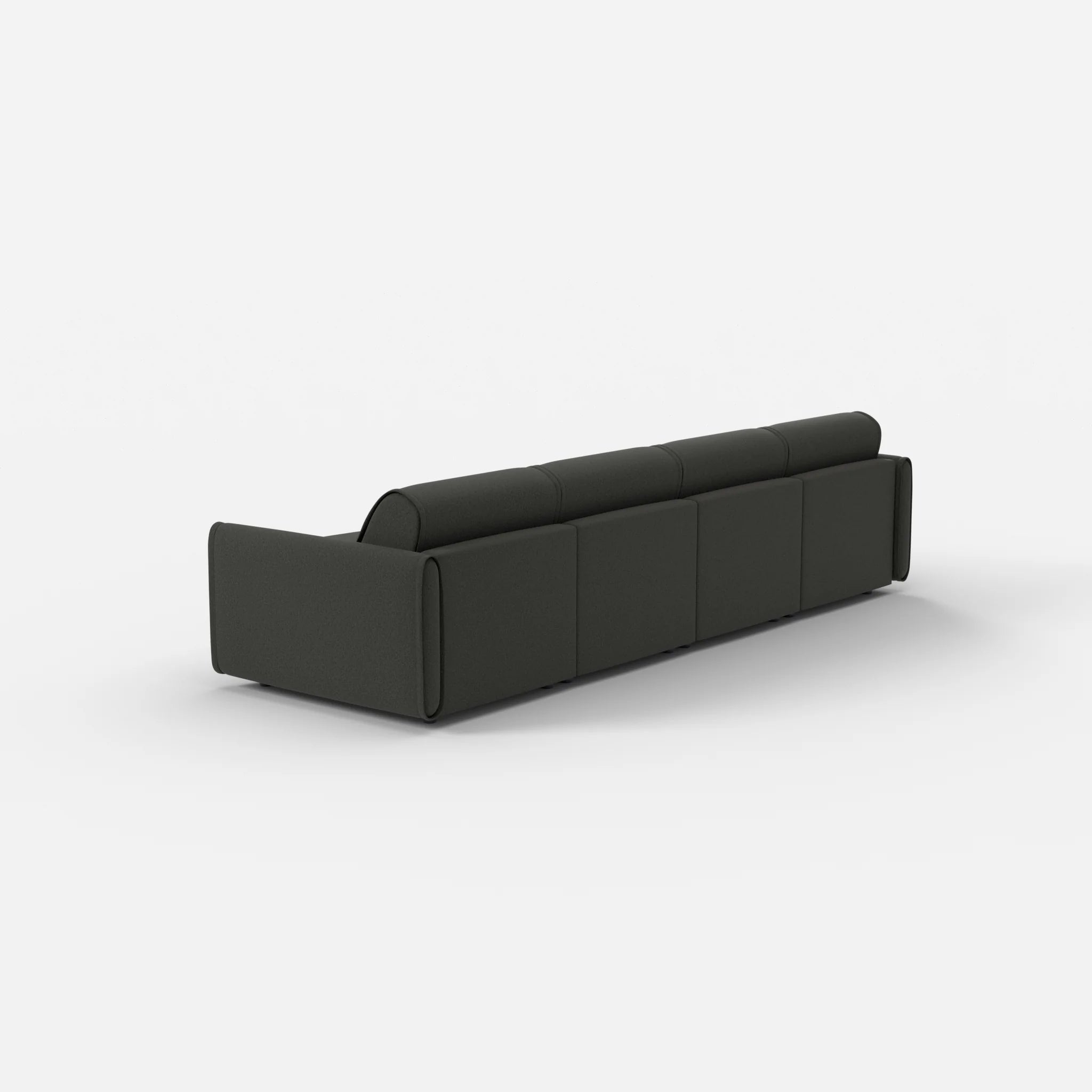 4 Sitzer Sofa Belleform mit schmaler Armlehne 1 dama0002 in Anthrazit von hinten
